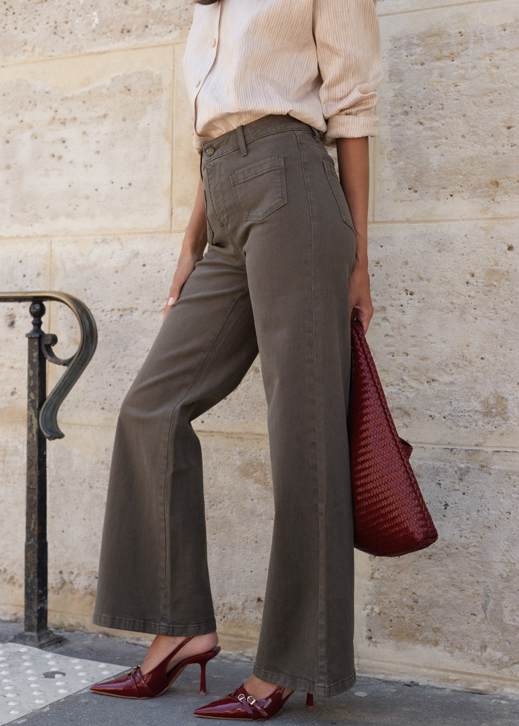 Jean Gaspard - denim kaki - Oraije Paris