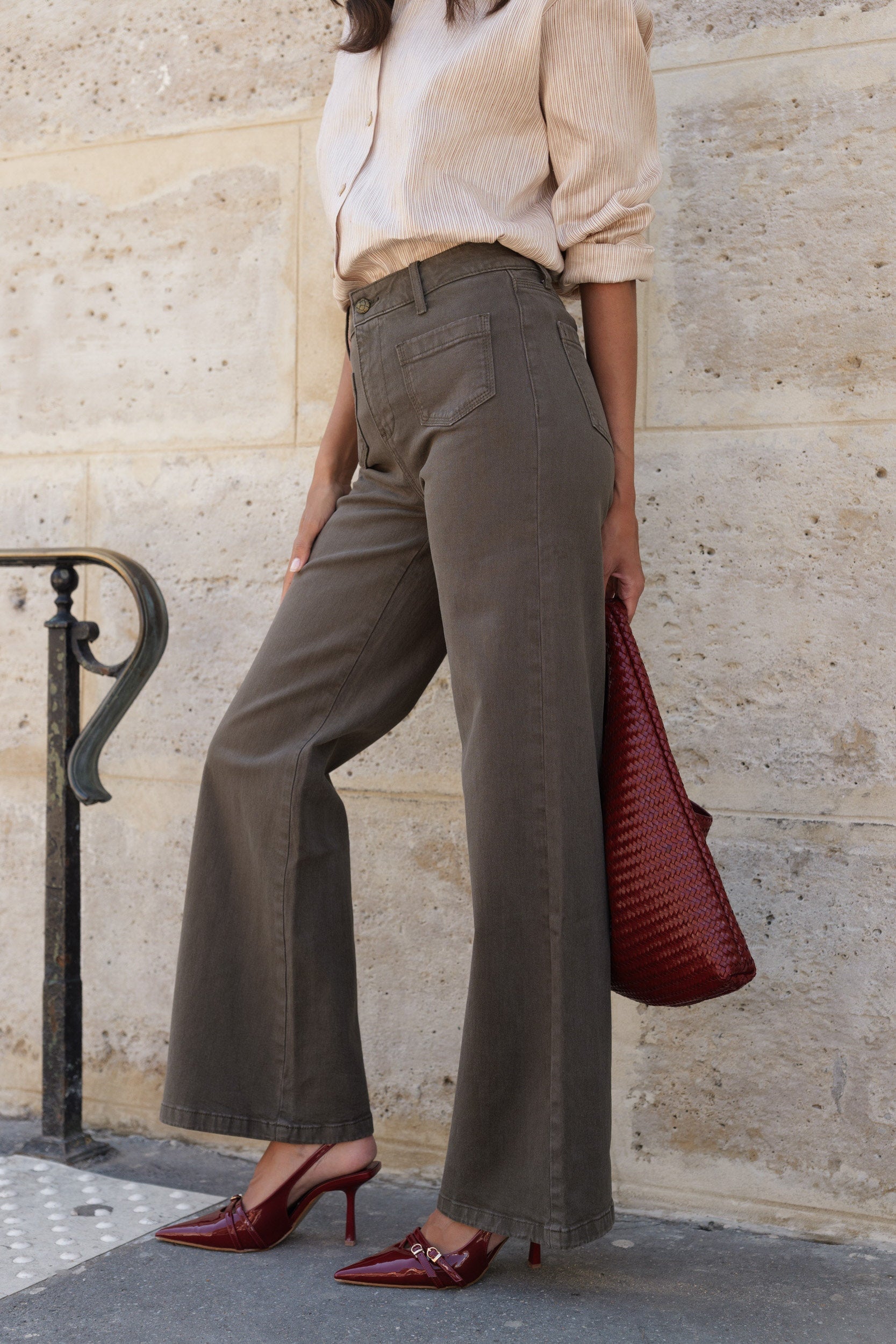 Jean Gaspard - denim kaki - Oraije Paris