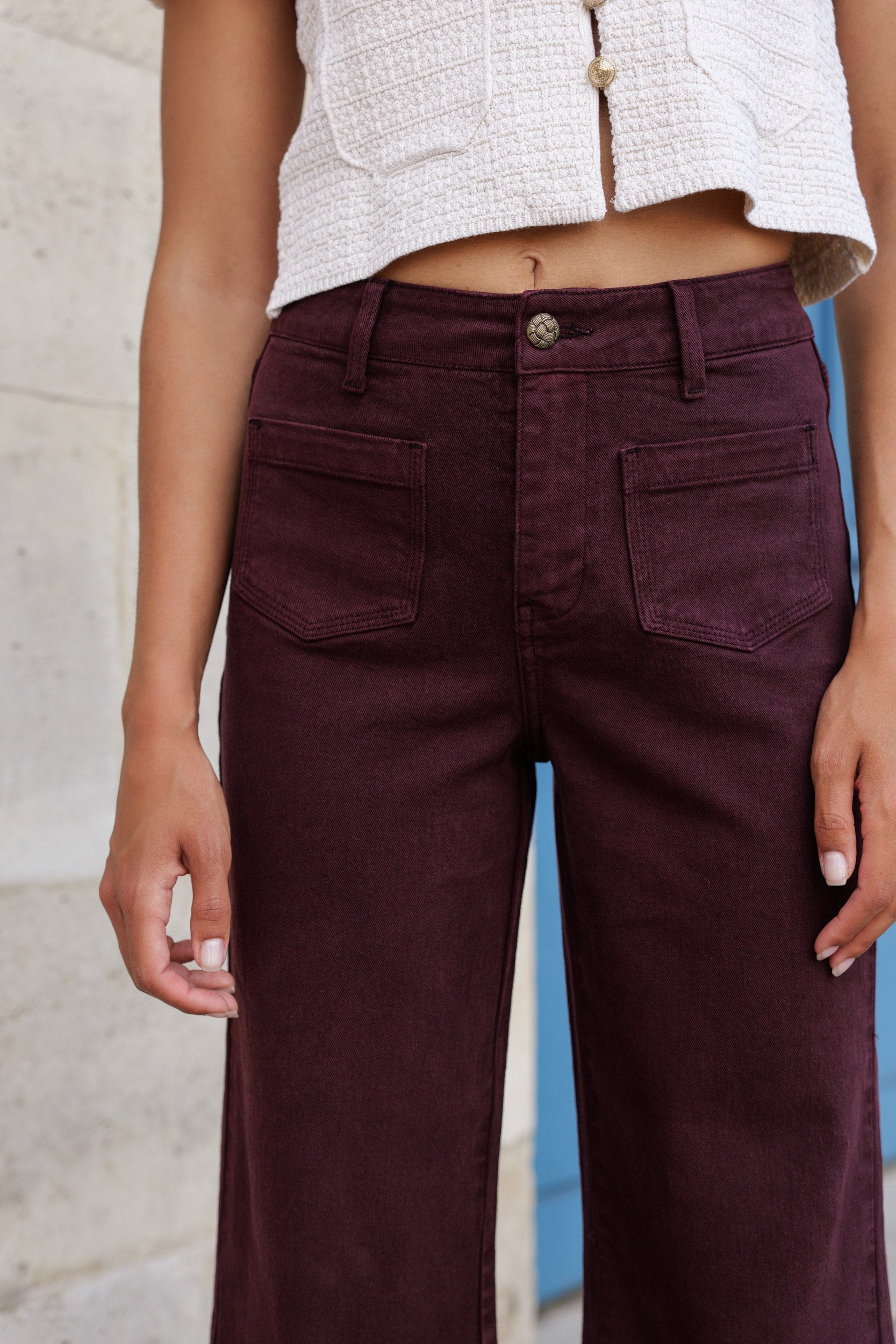 Jean Gasparette - denim bordeaux - Oraije Paris