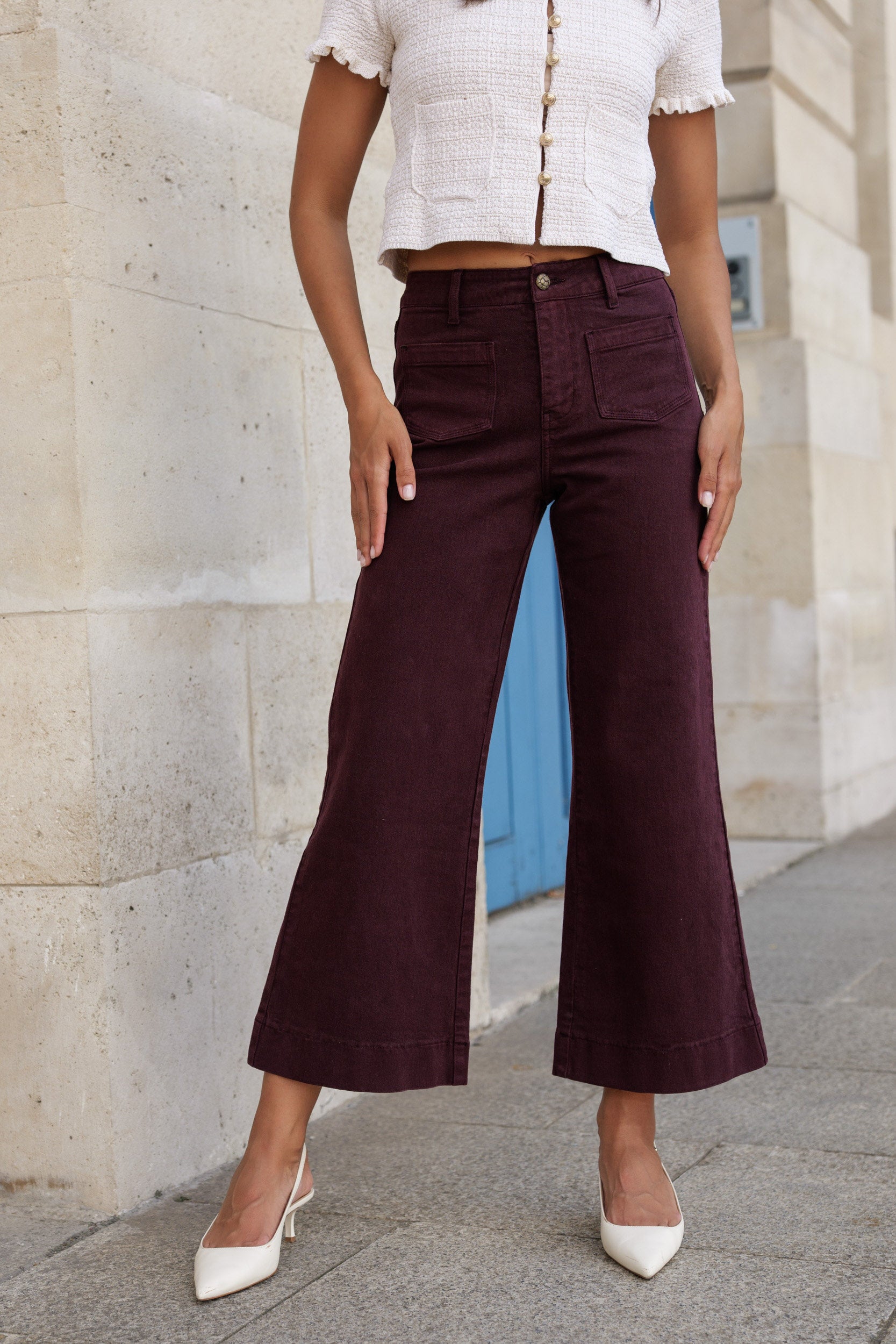 Jean Gasparette - denim bordeaux - Oraije Paris