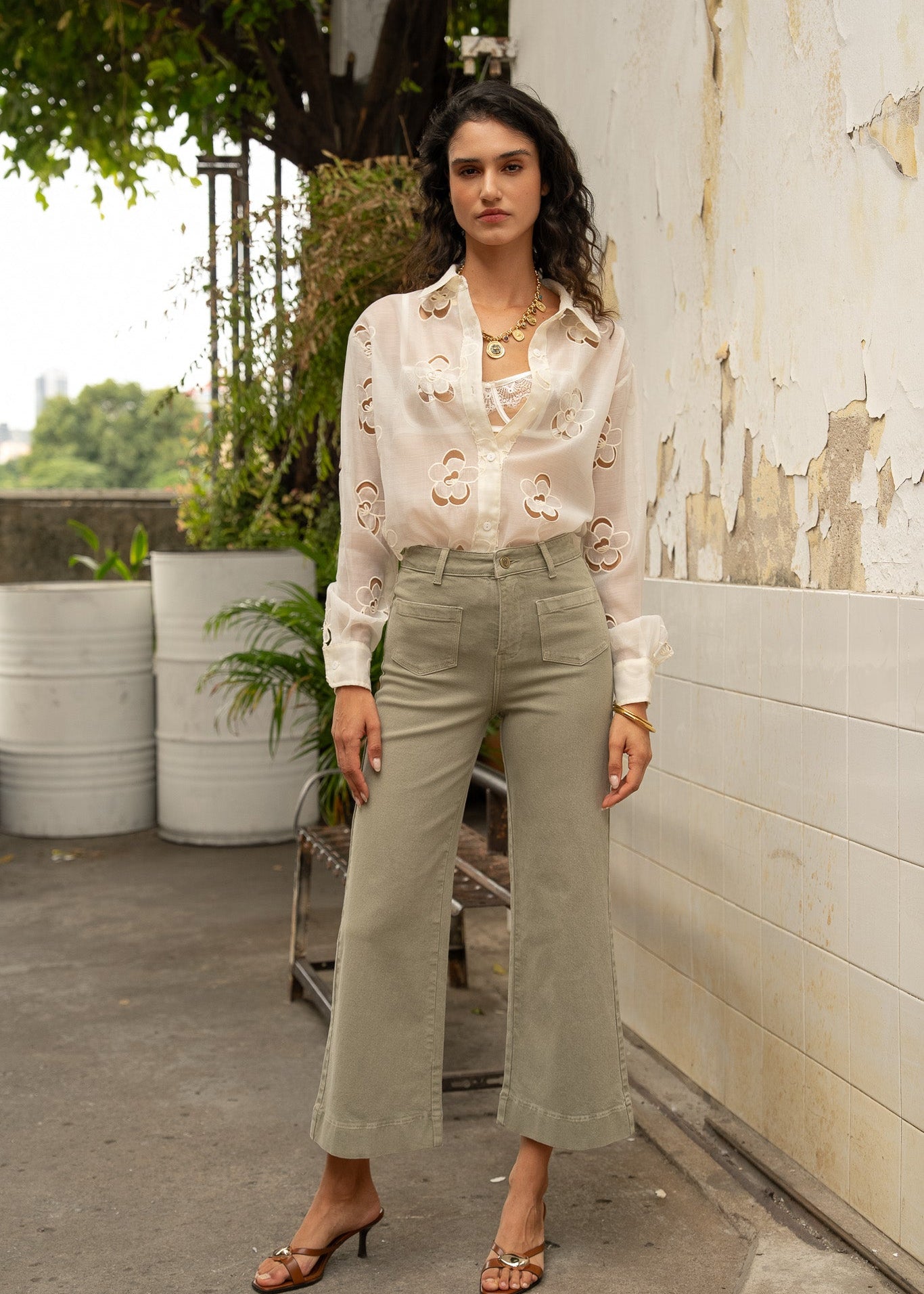 Jean Gasparette - denim kaki clair