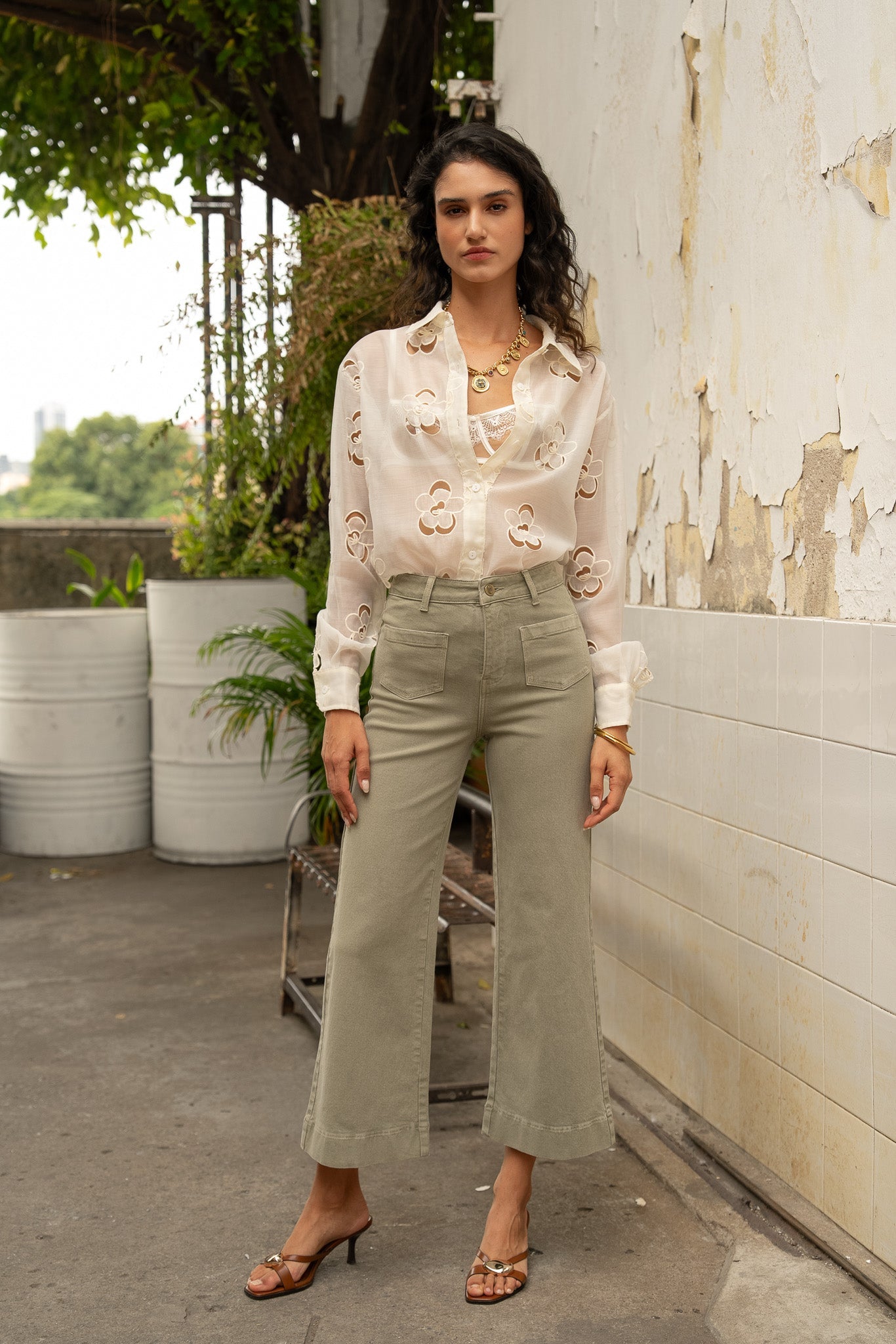 Jean Gasparette - denim kaki clair