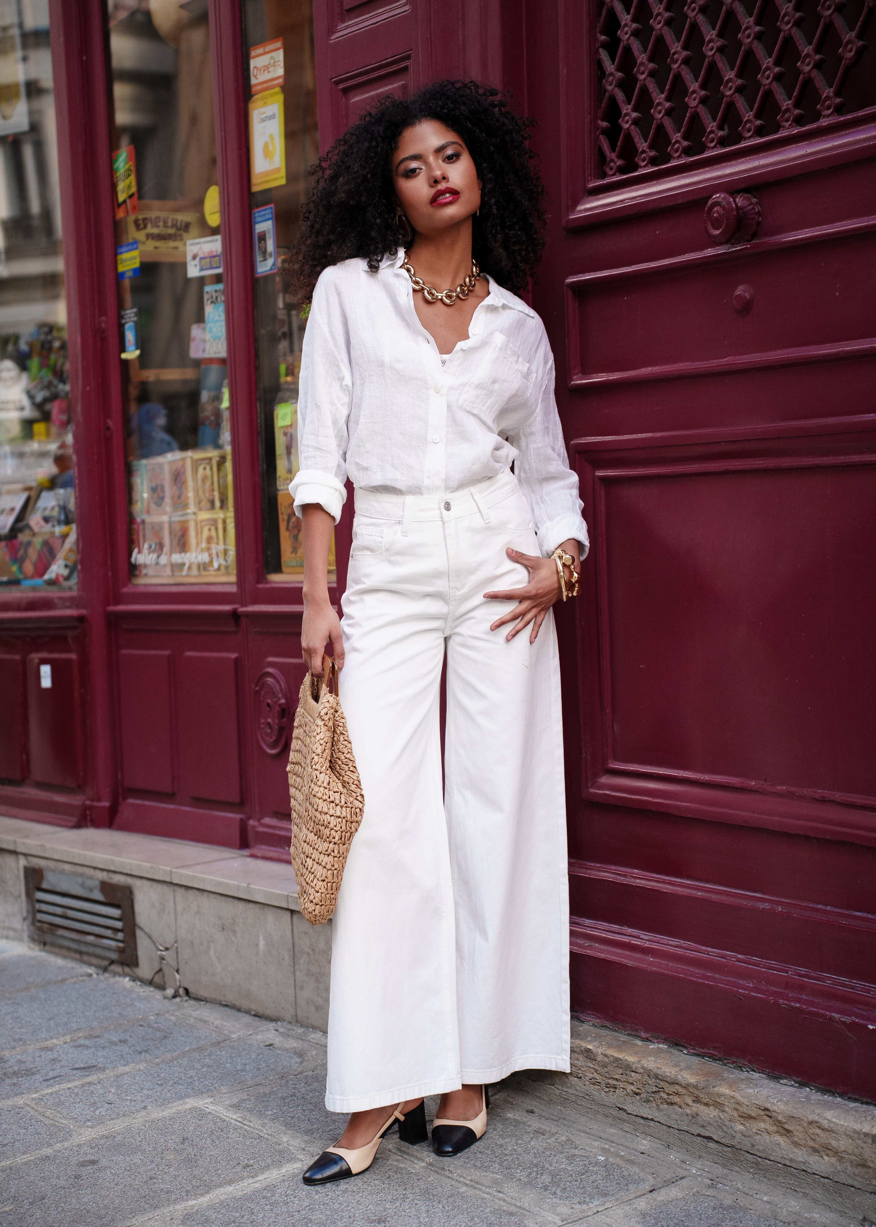 Jean Giovani - denim blanc