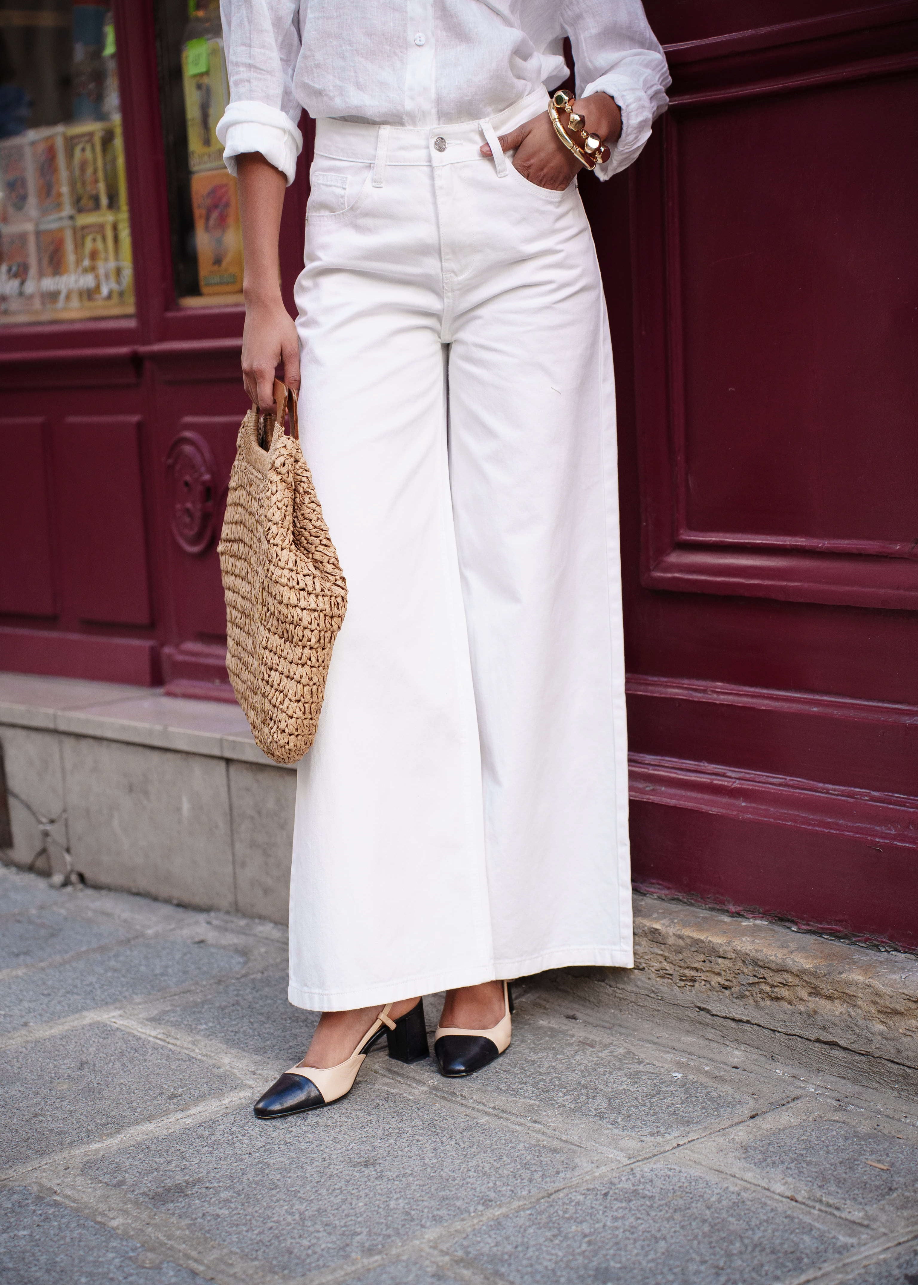 Jean Giovani - denim blanc