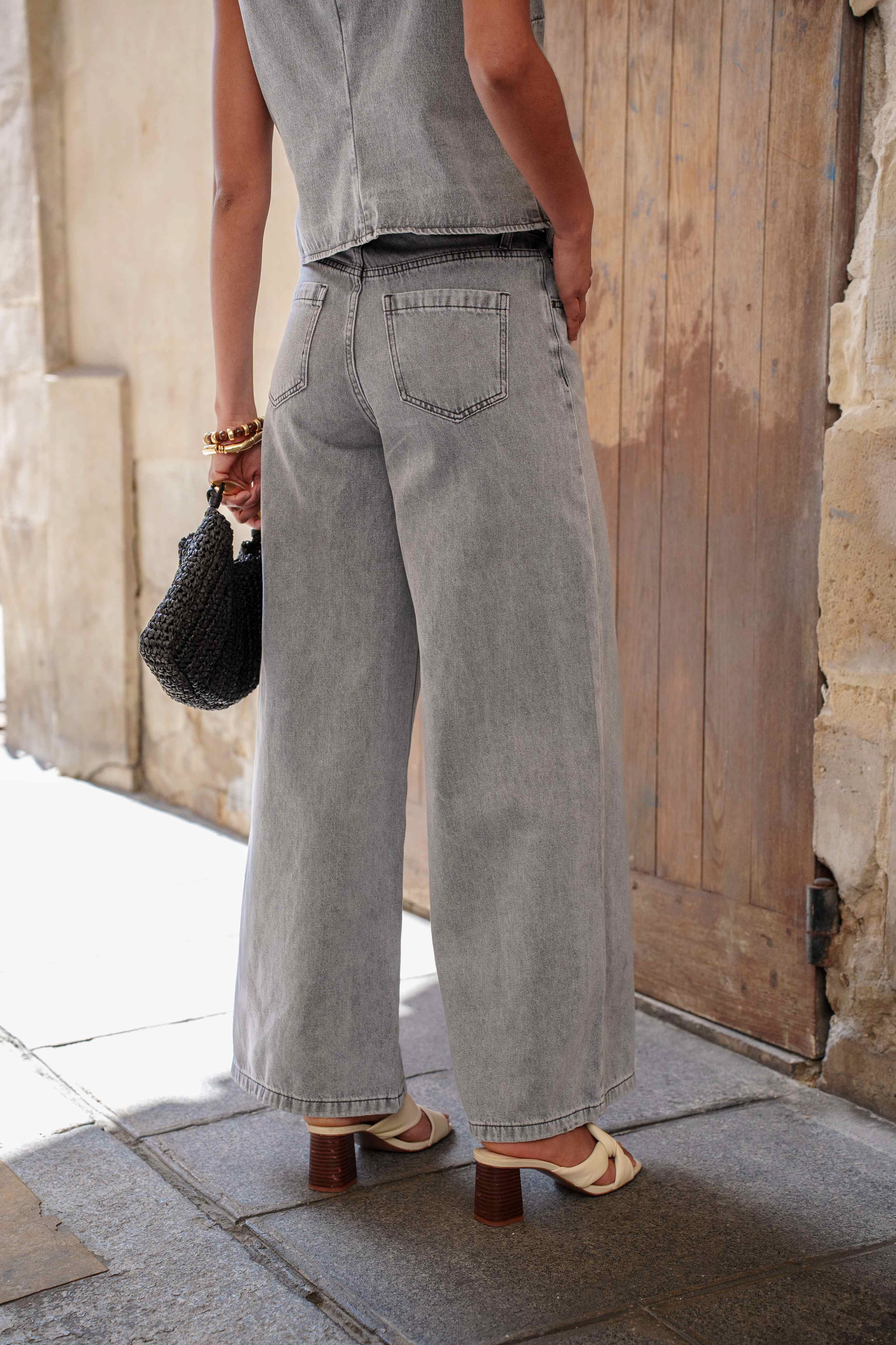 Jean Giovani - denim gris clair - Oraije Paris