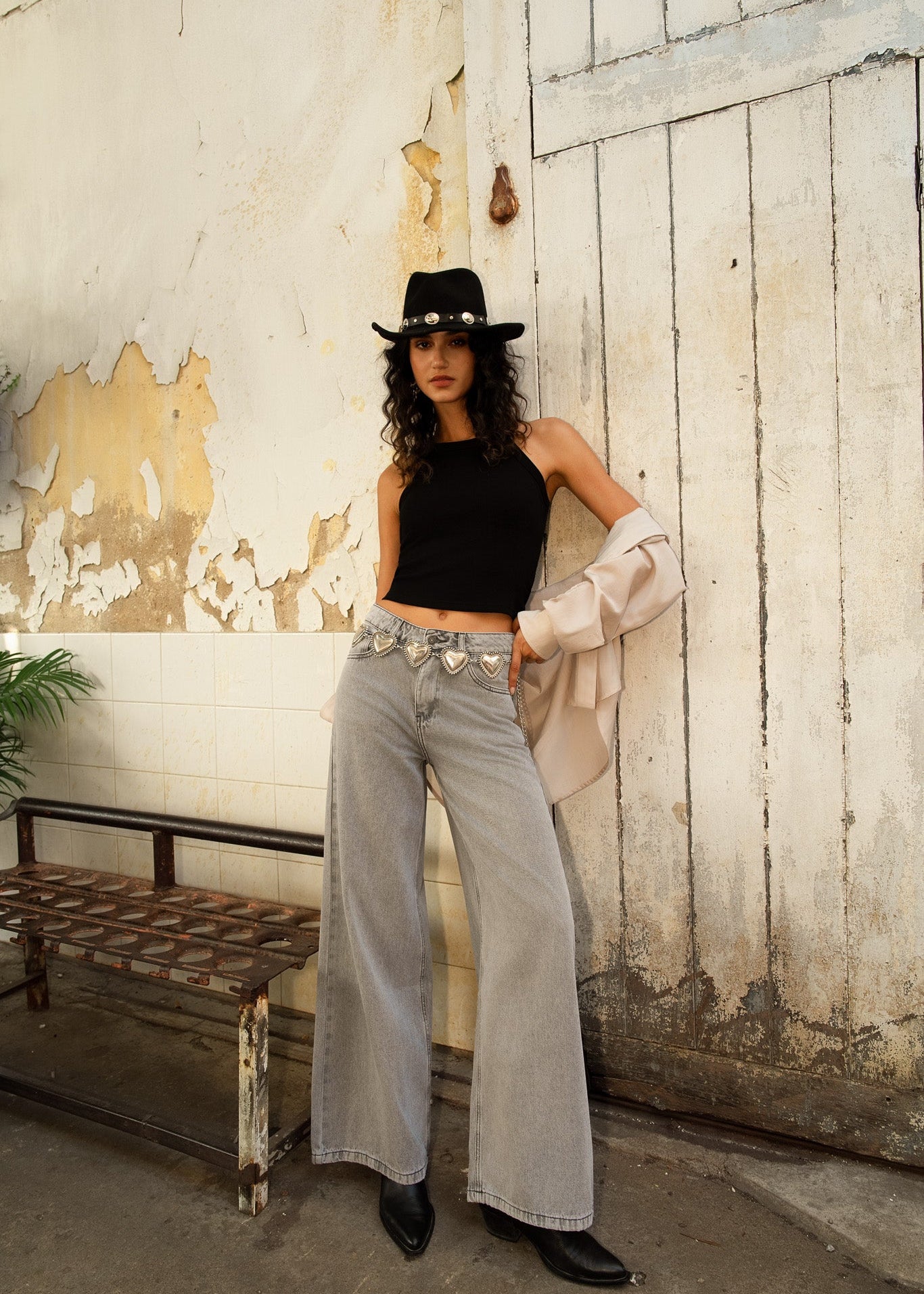 Jean Giovani - denim gris clair