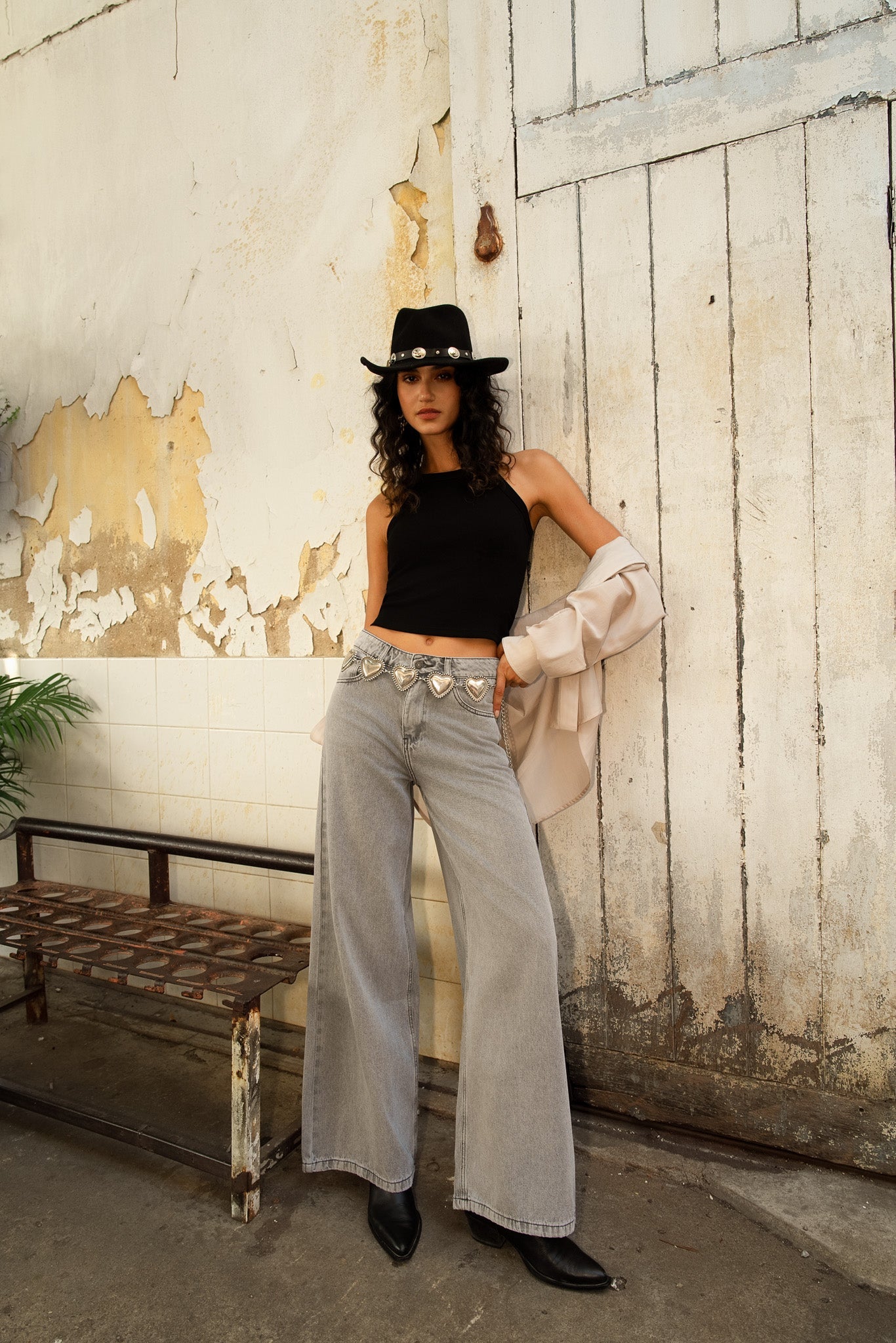 Jean Giovani - denim gris clair