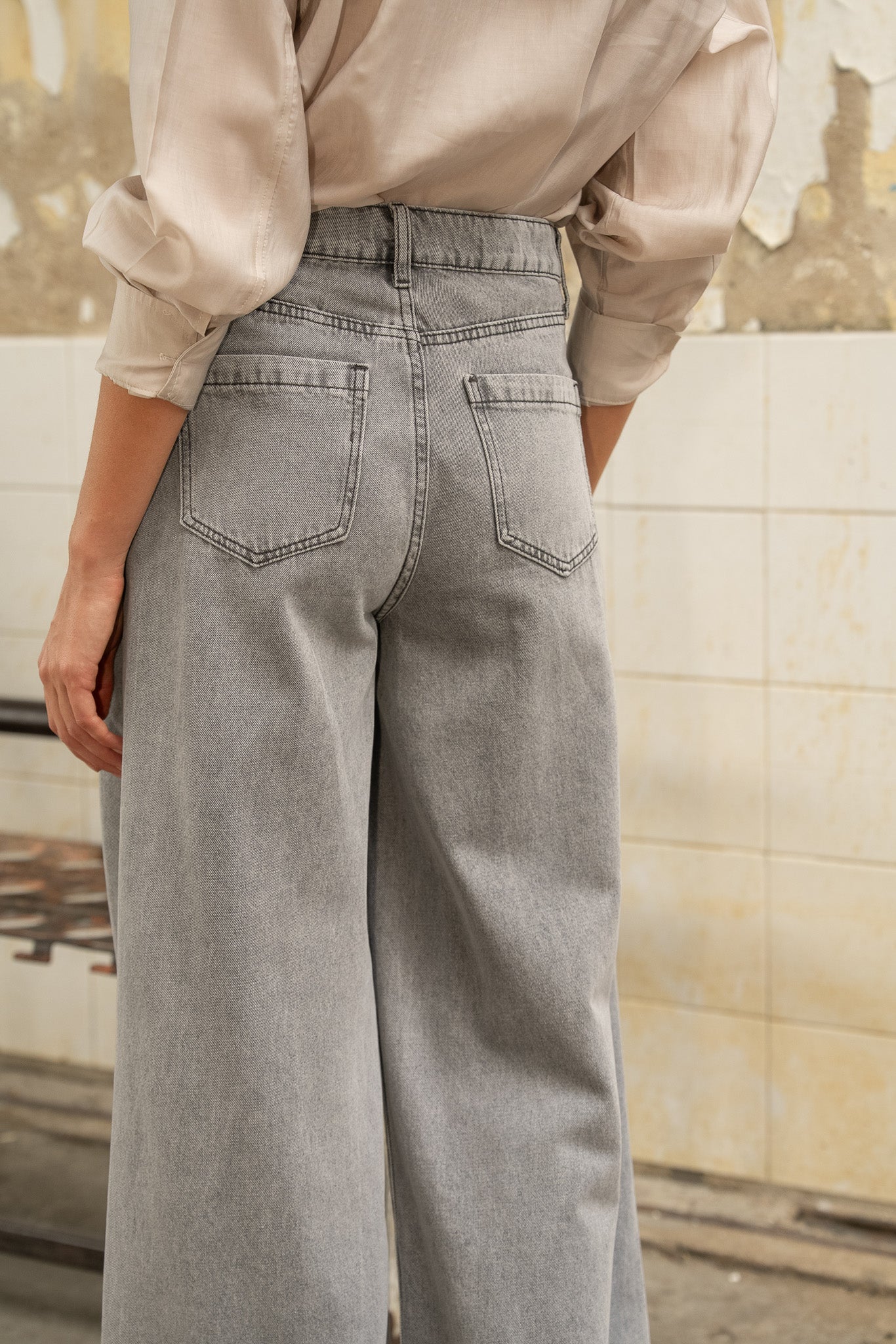 Jean Giovani - denim gris clair