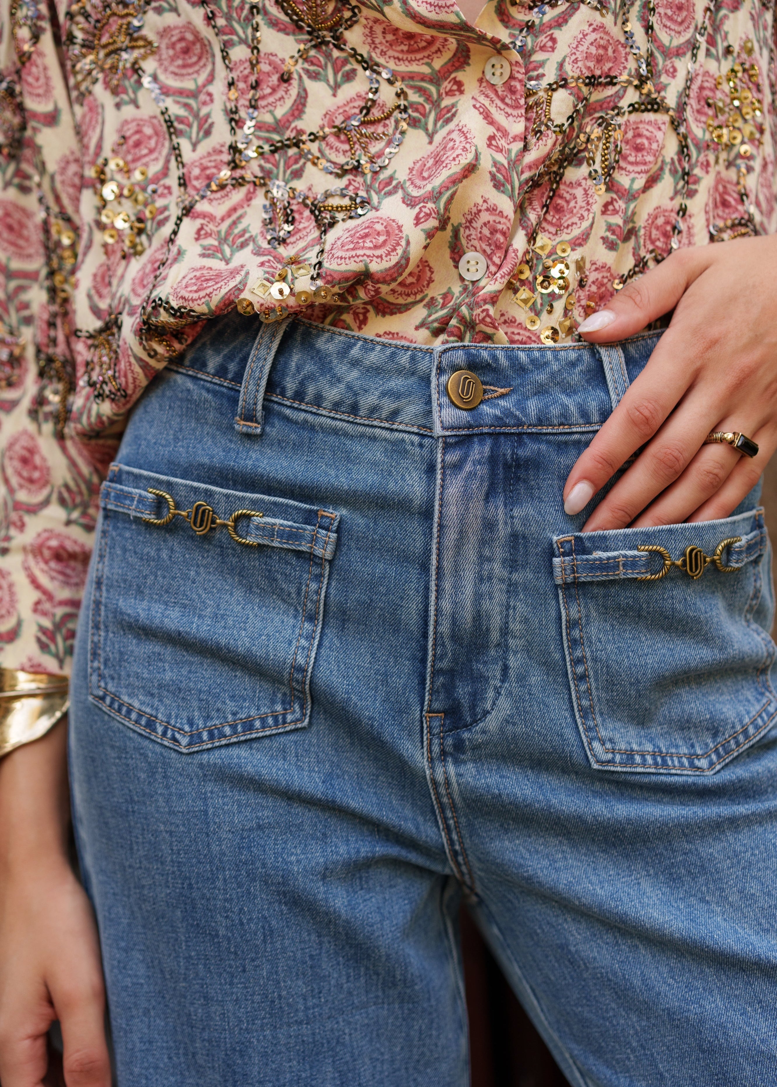 Jean Hortense - denim gris bleu