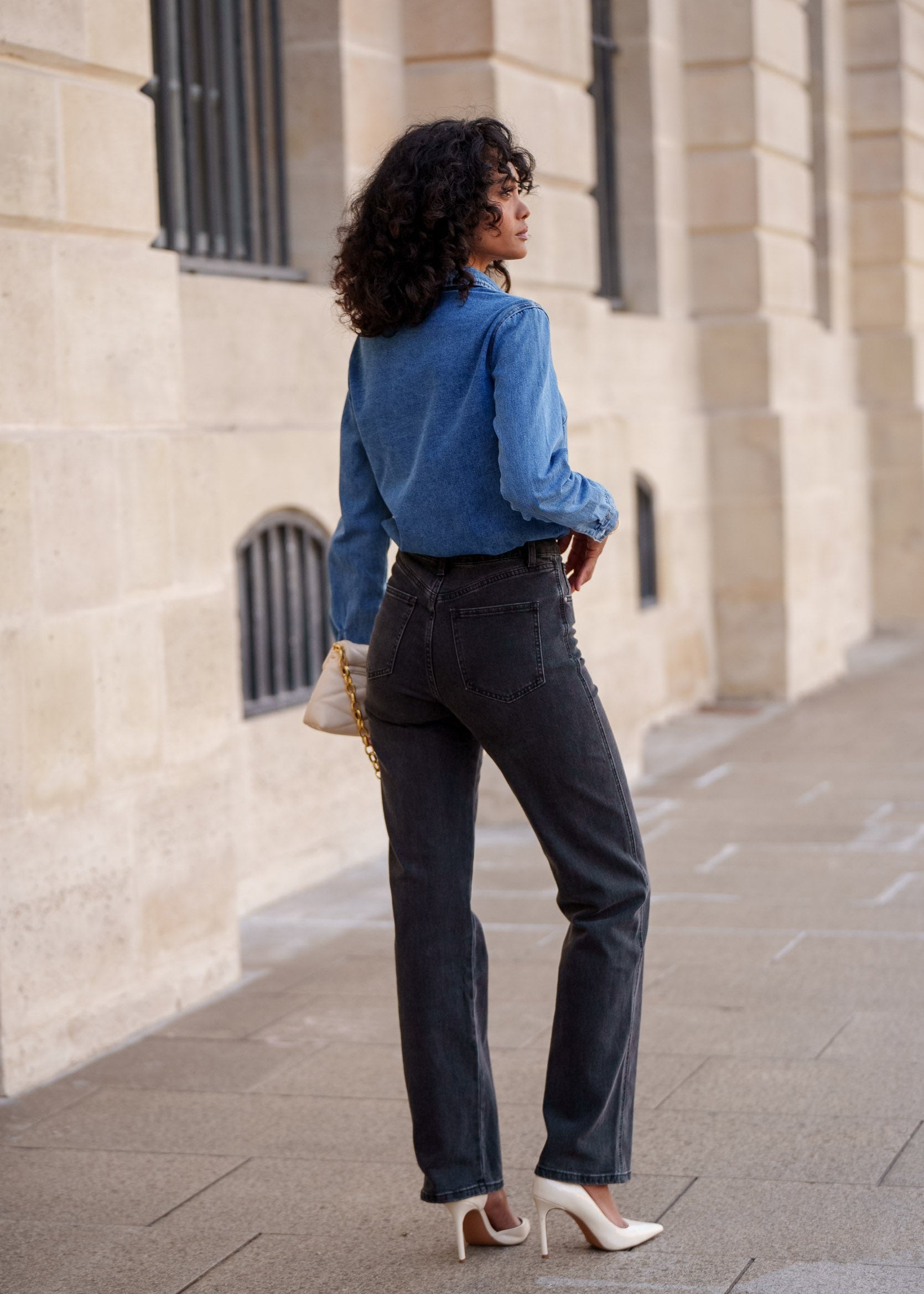 Jean Kendall - denim gris moyen