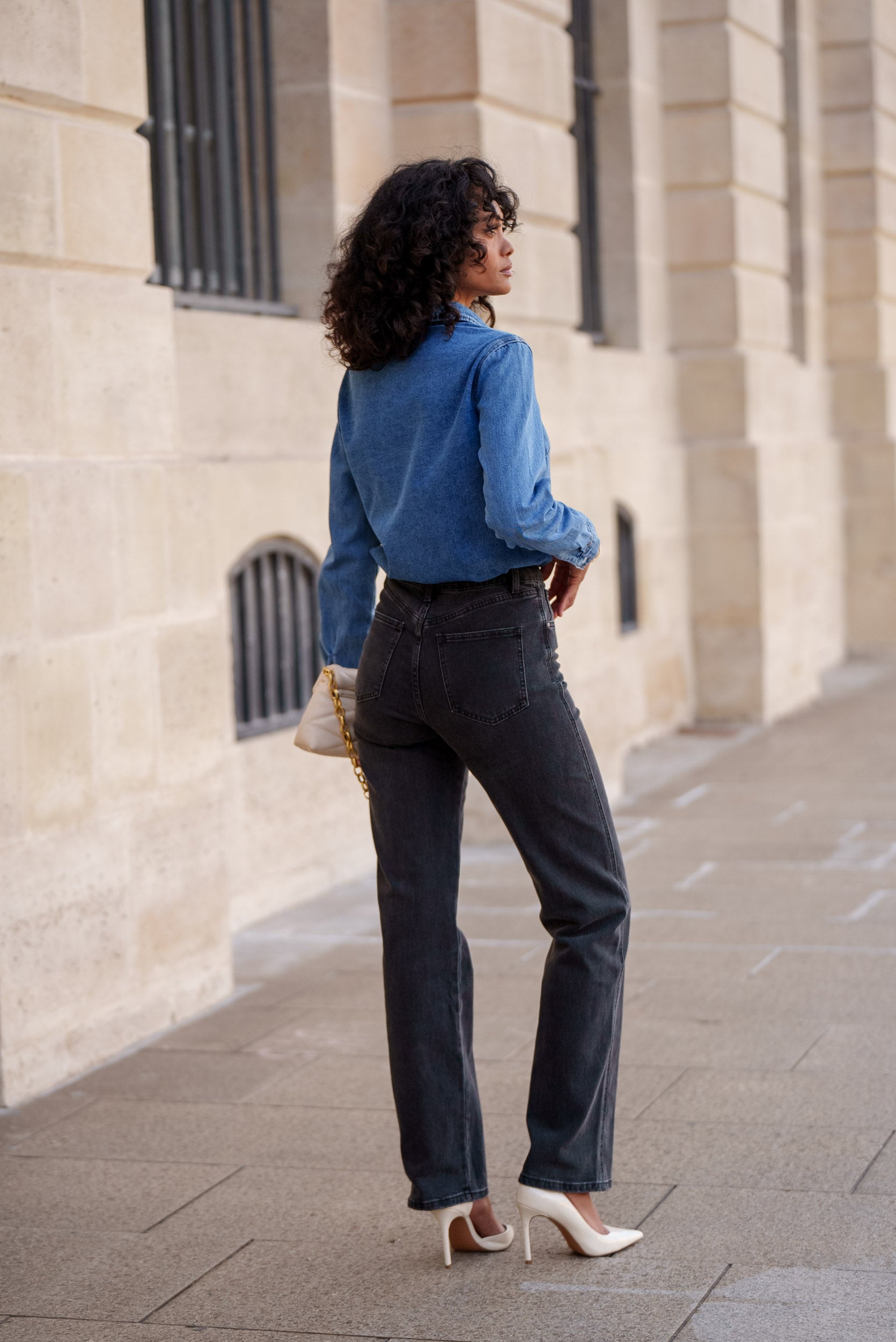 Jean Kendall - denim gris moyen