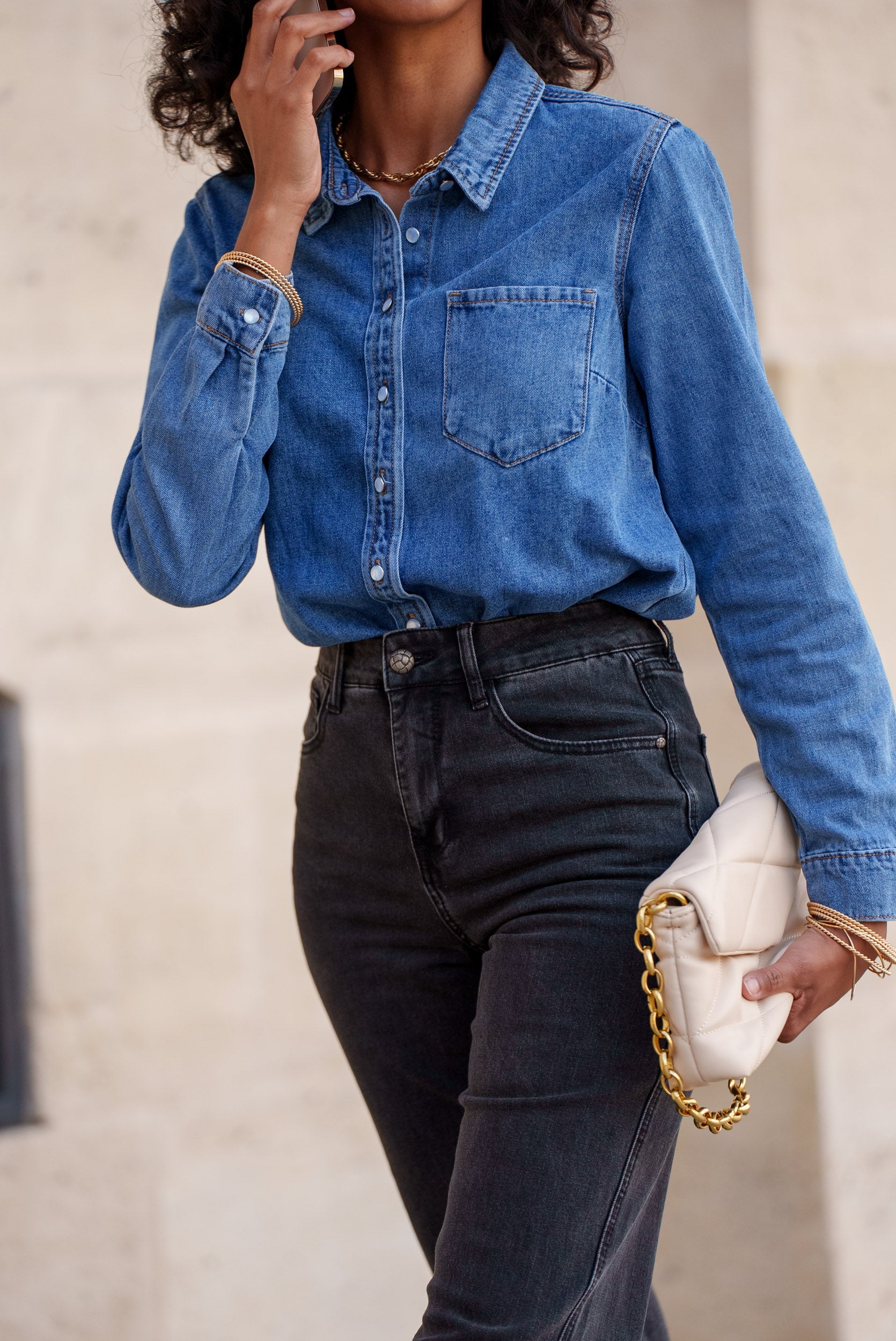 Jean Kendall - denim gris moyen