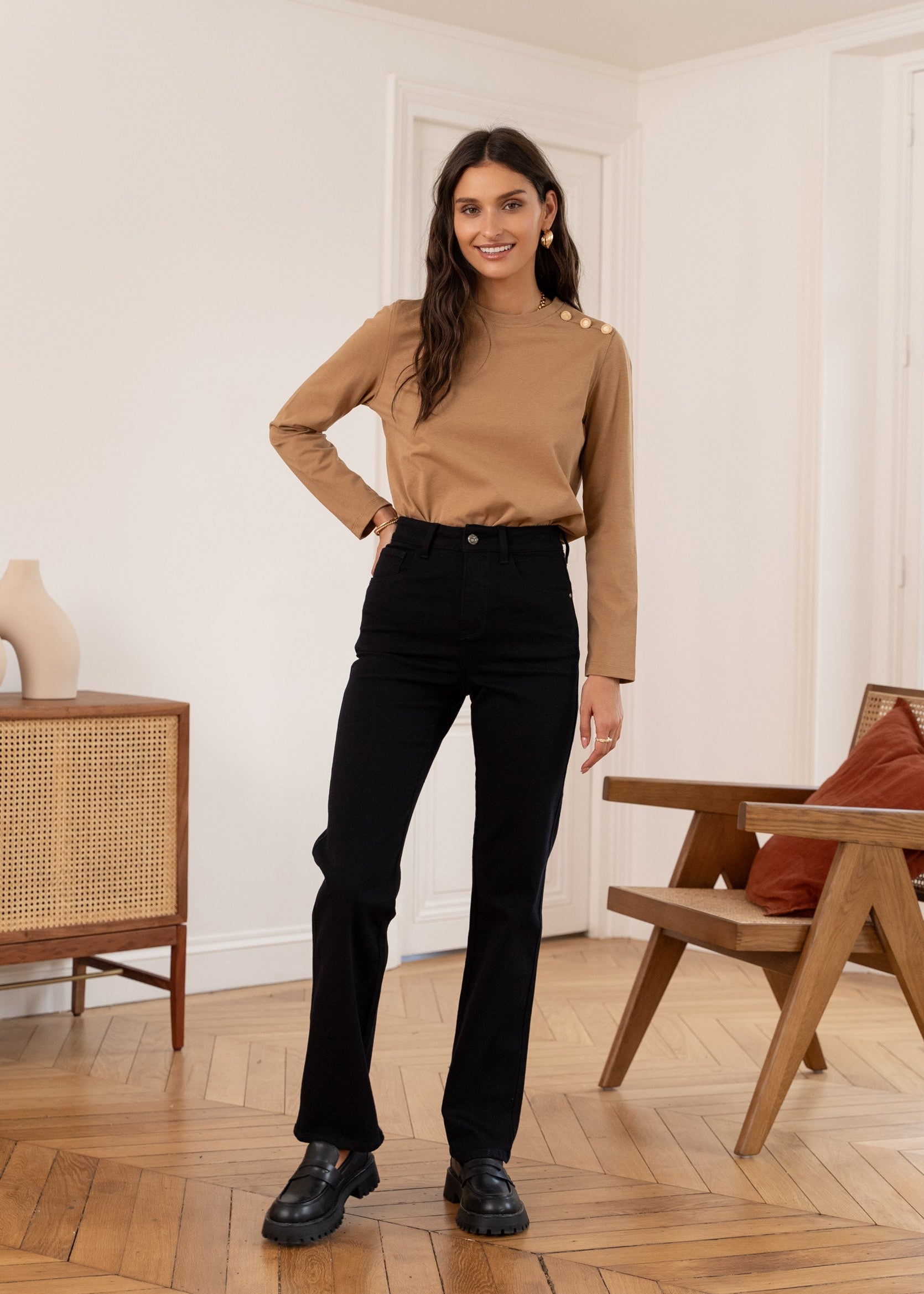 Jean Kendall - denim noir - Oraije Paris