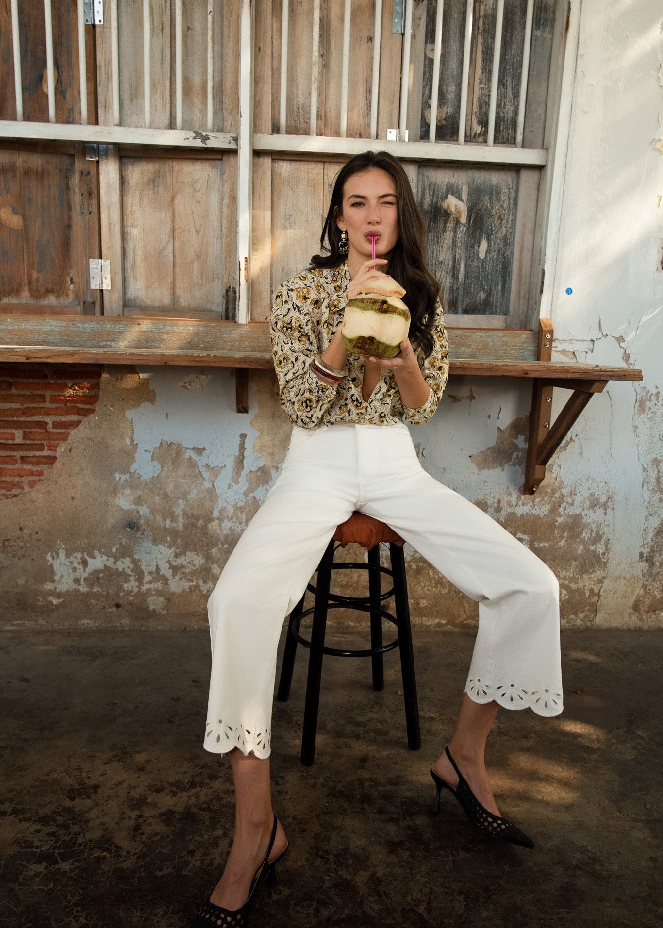 Jean Lola - denim blanc