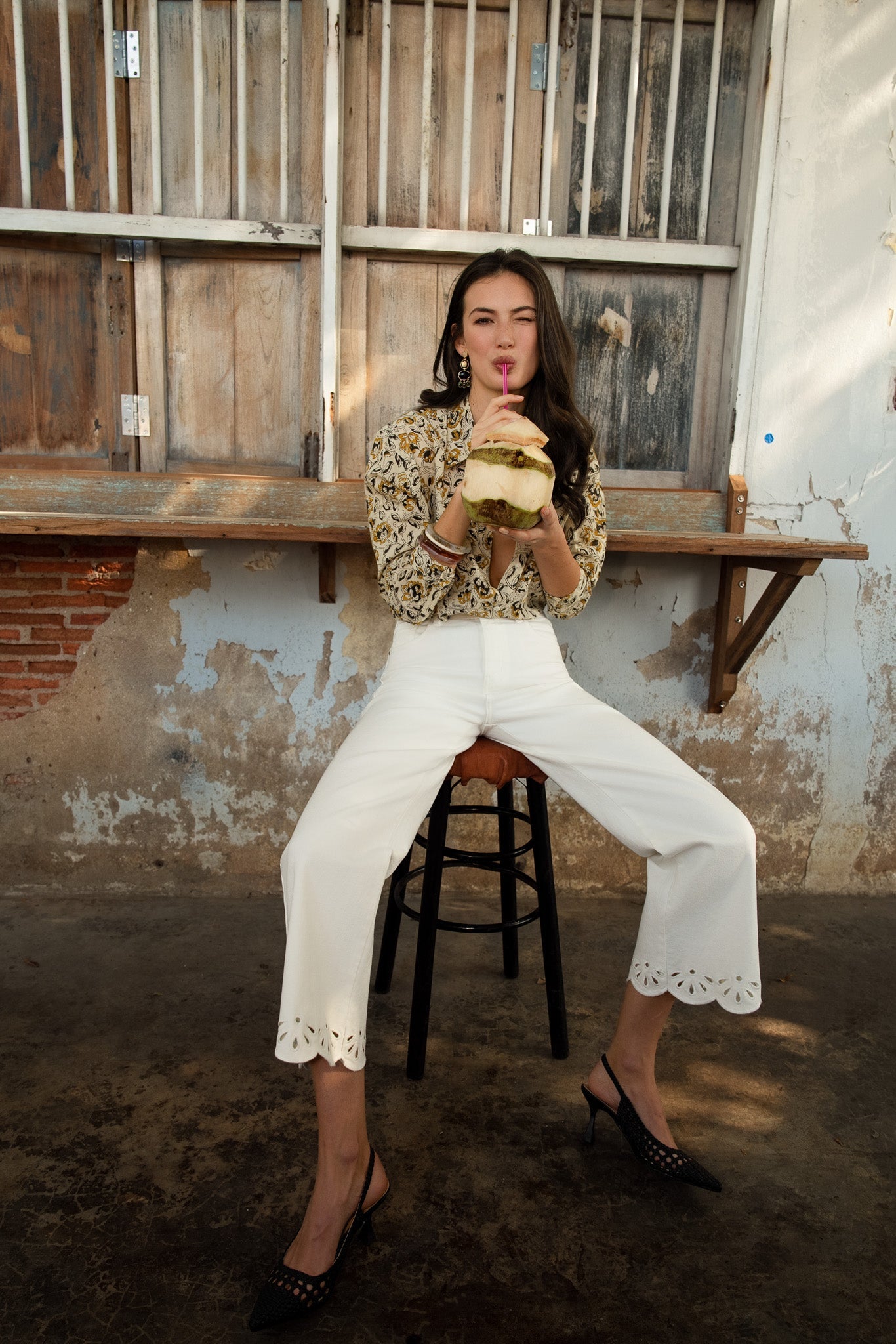 Jean Lola - denim blanc