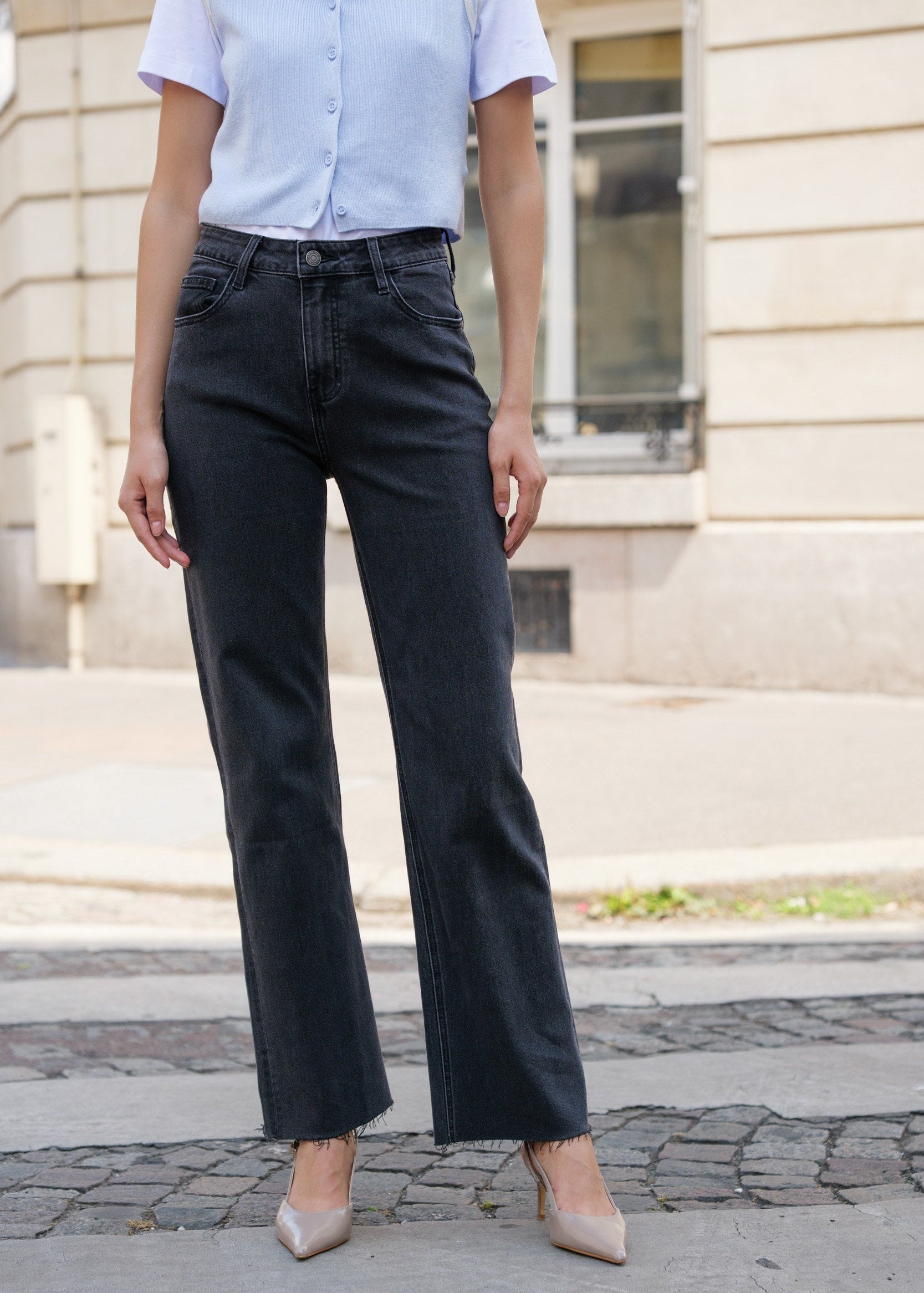 Jean Maddie - denim gris moyen