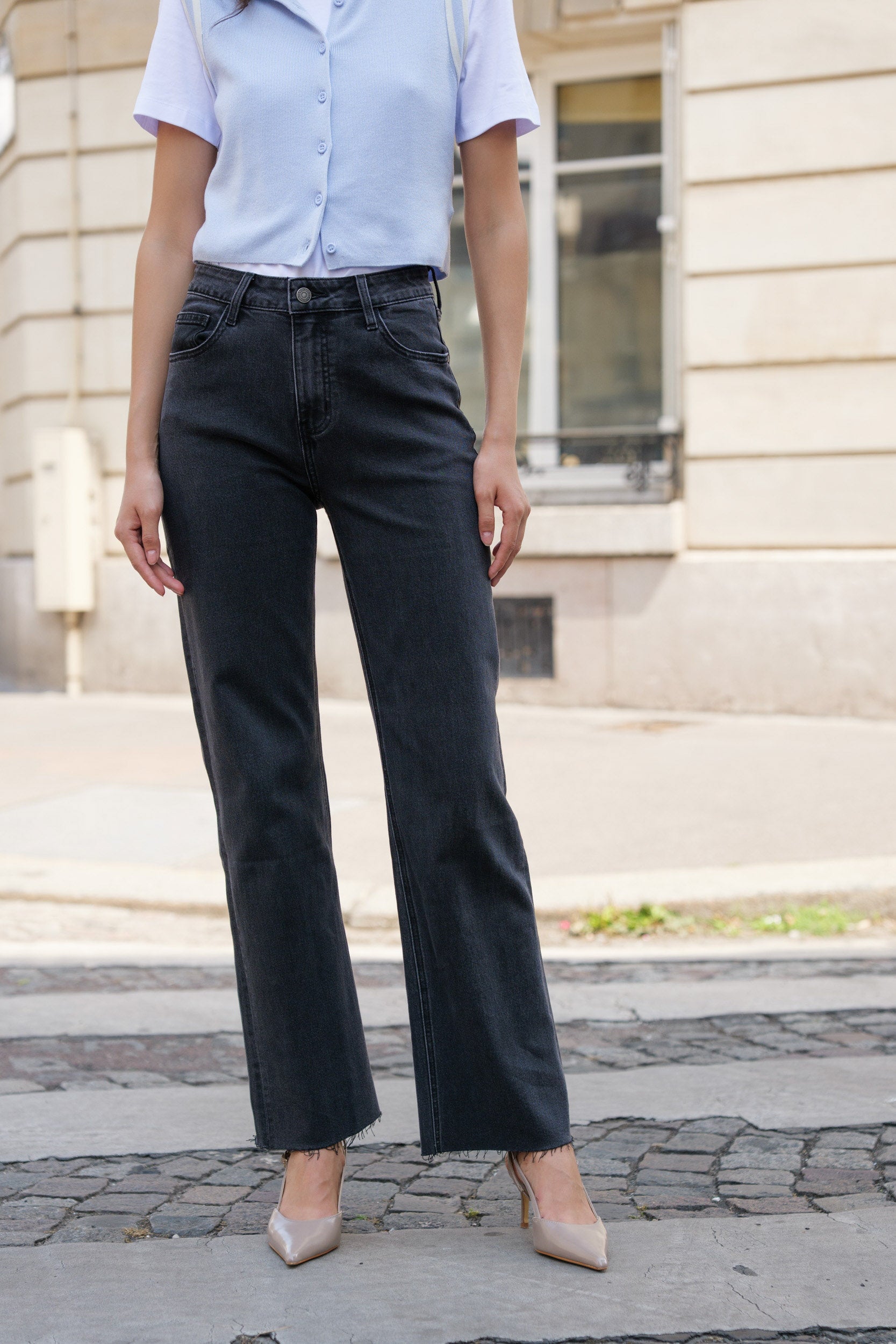 Jean Maddie - denim gris moyen