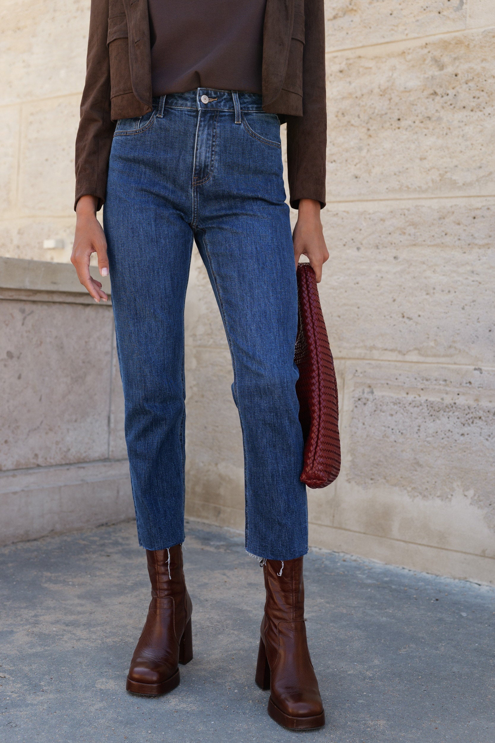 Jean Maryline - denim bleu foncé - Oraije Paris