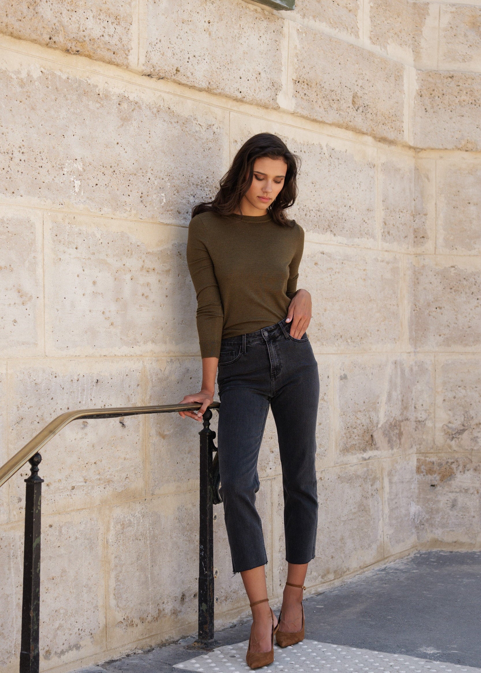 Jean Maryline - denim gris moyen - Oraije Paris