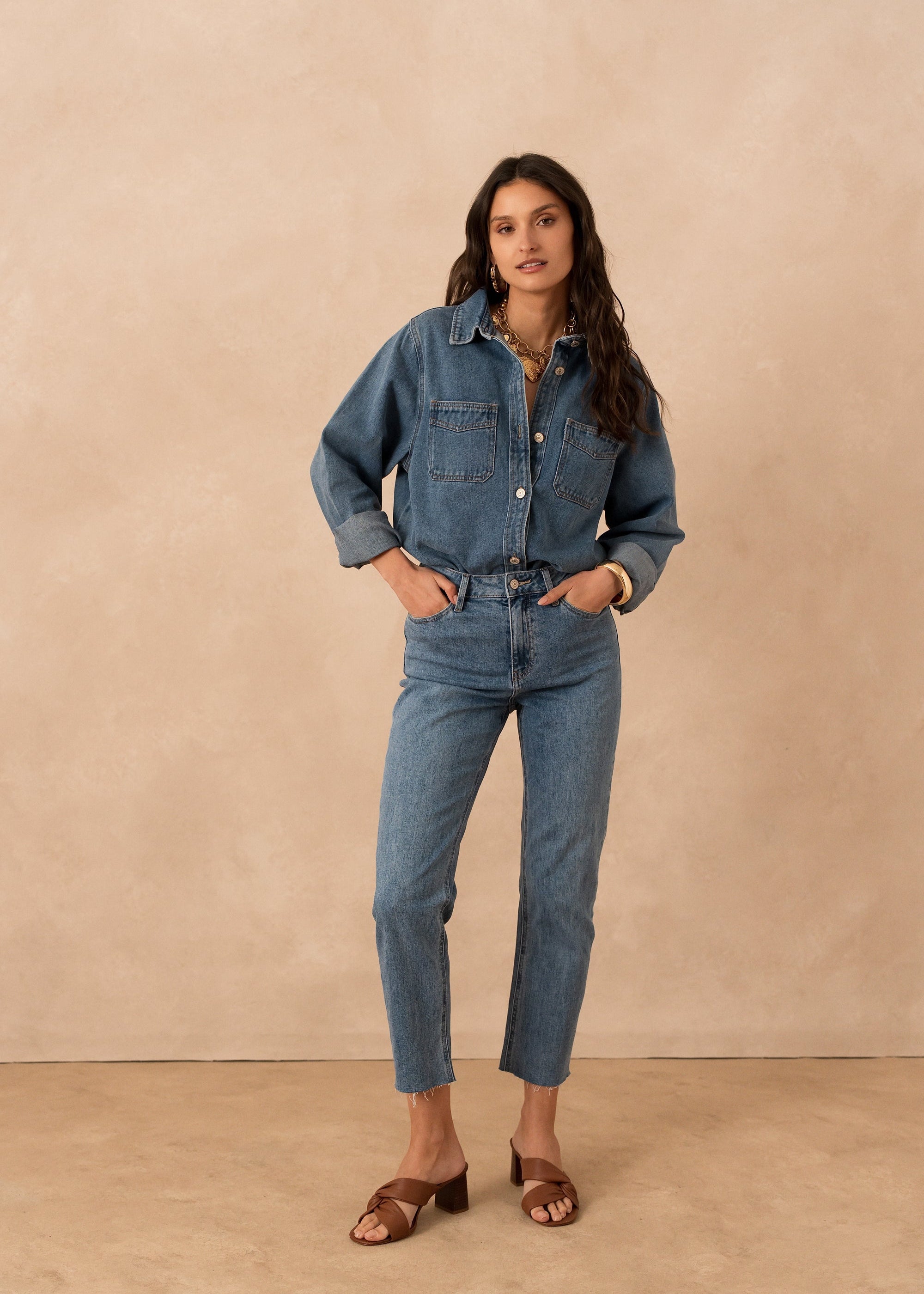 Jean Maryline - denim stone