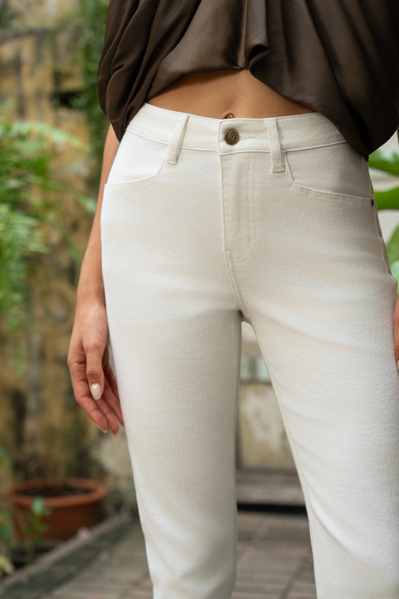 Jean Milena - denim blanc