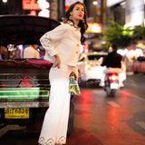 Jean Nola - denim blanc