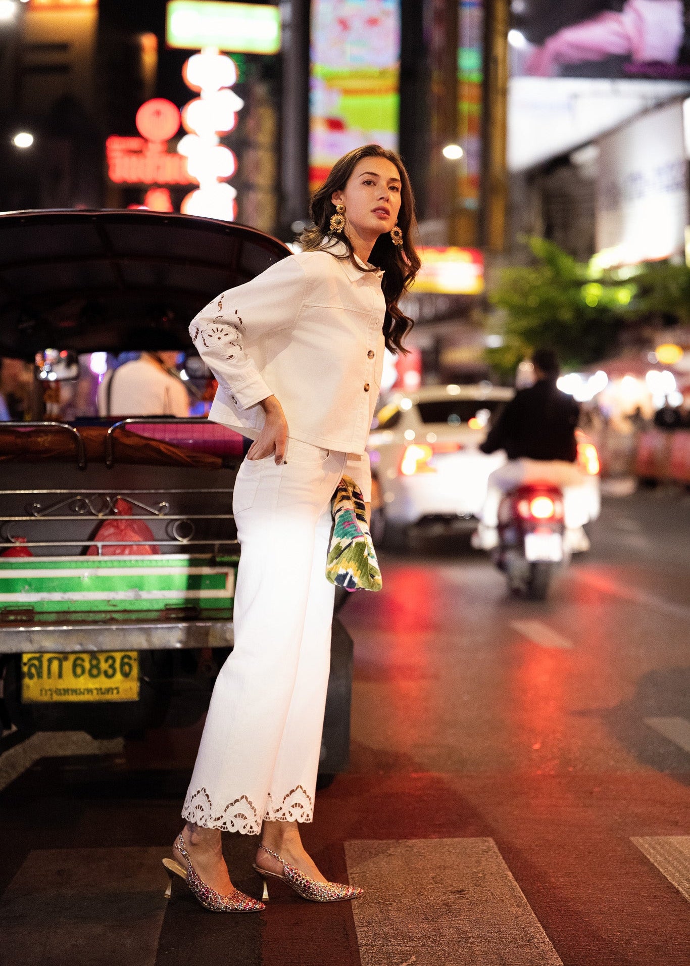 Jean Nola - denim blanc