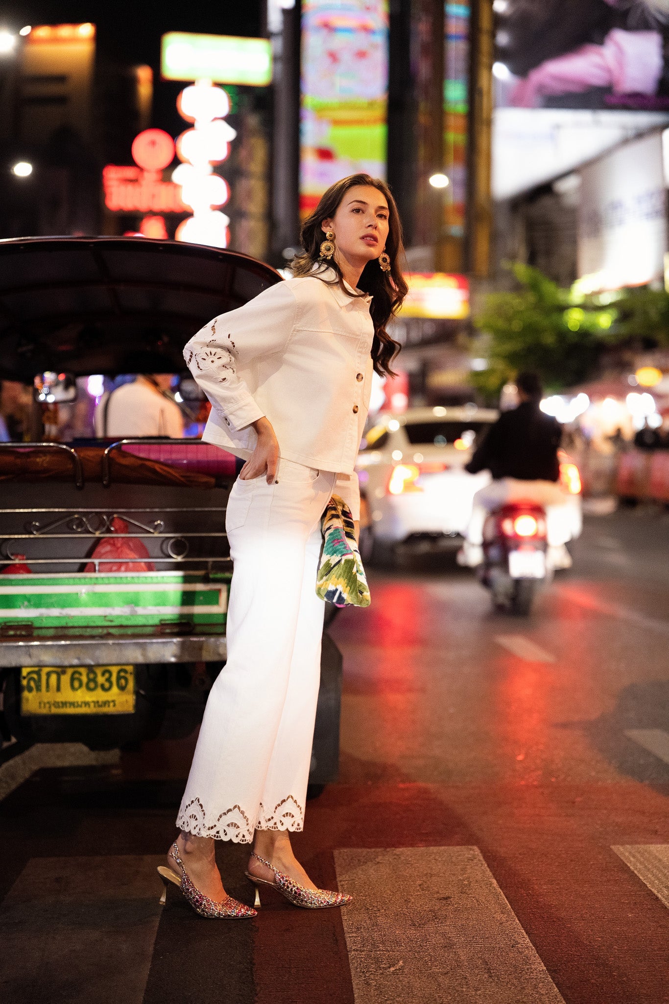 Jean Nola - denim blanc