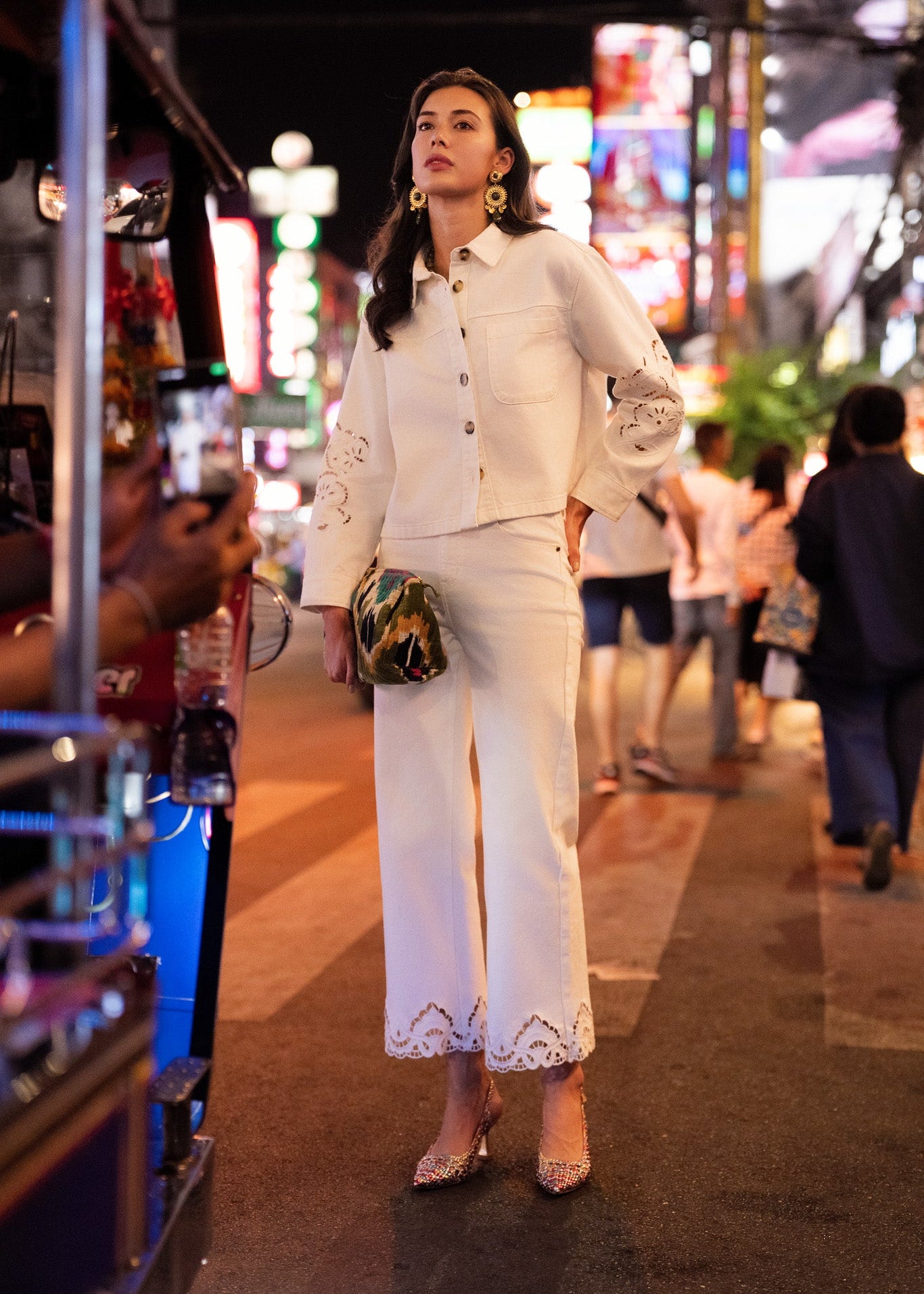 Jean Nola - denim blanc