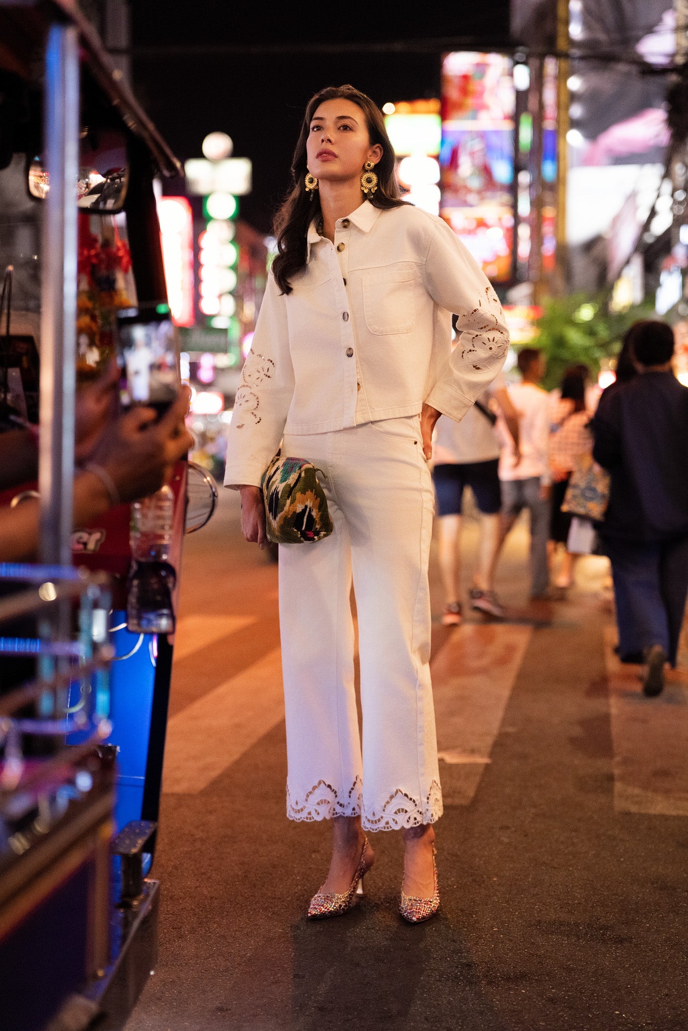 Jean Nola - denim blanc