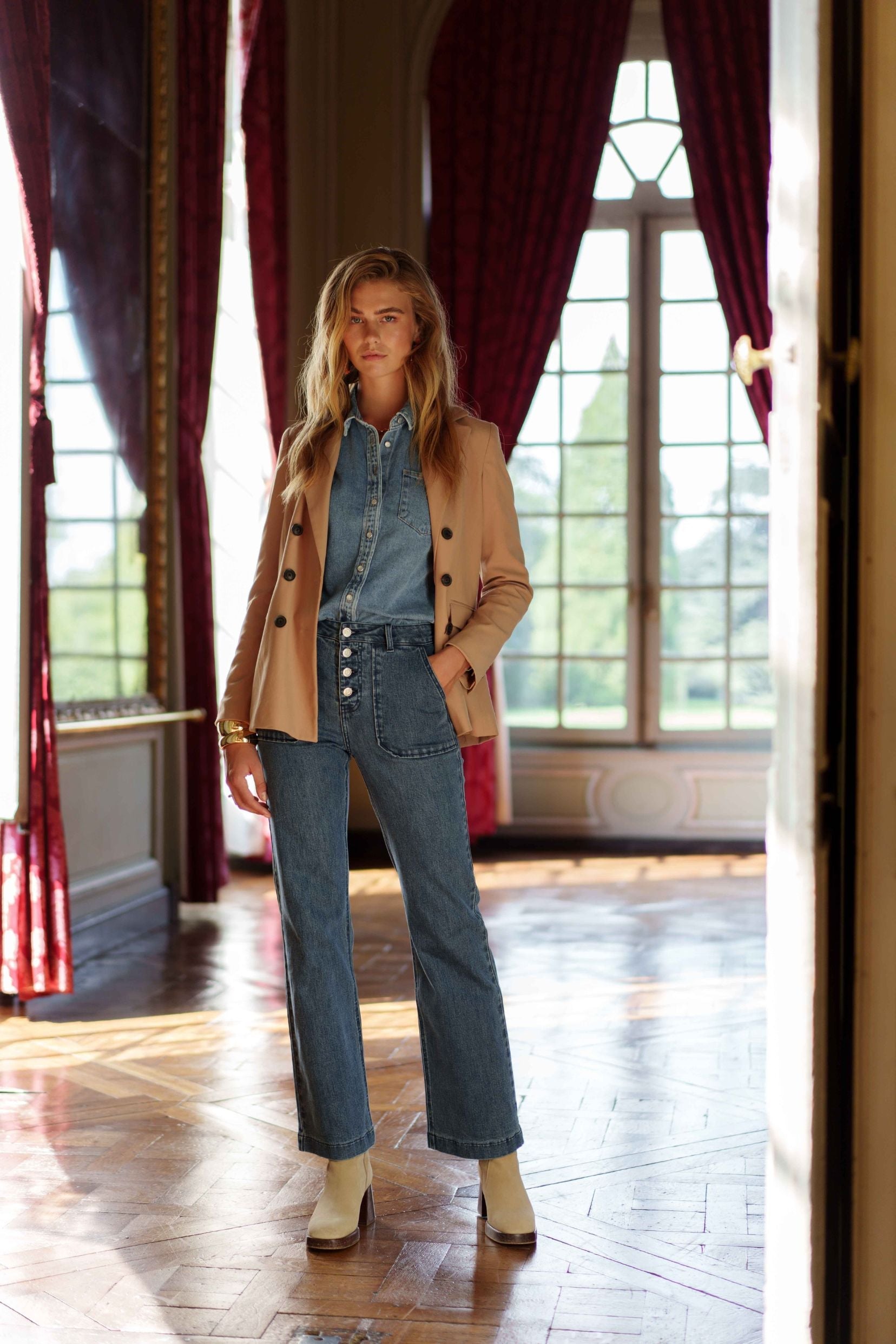 Jean Pauline Denim Stone – Flare Vintage