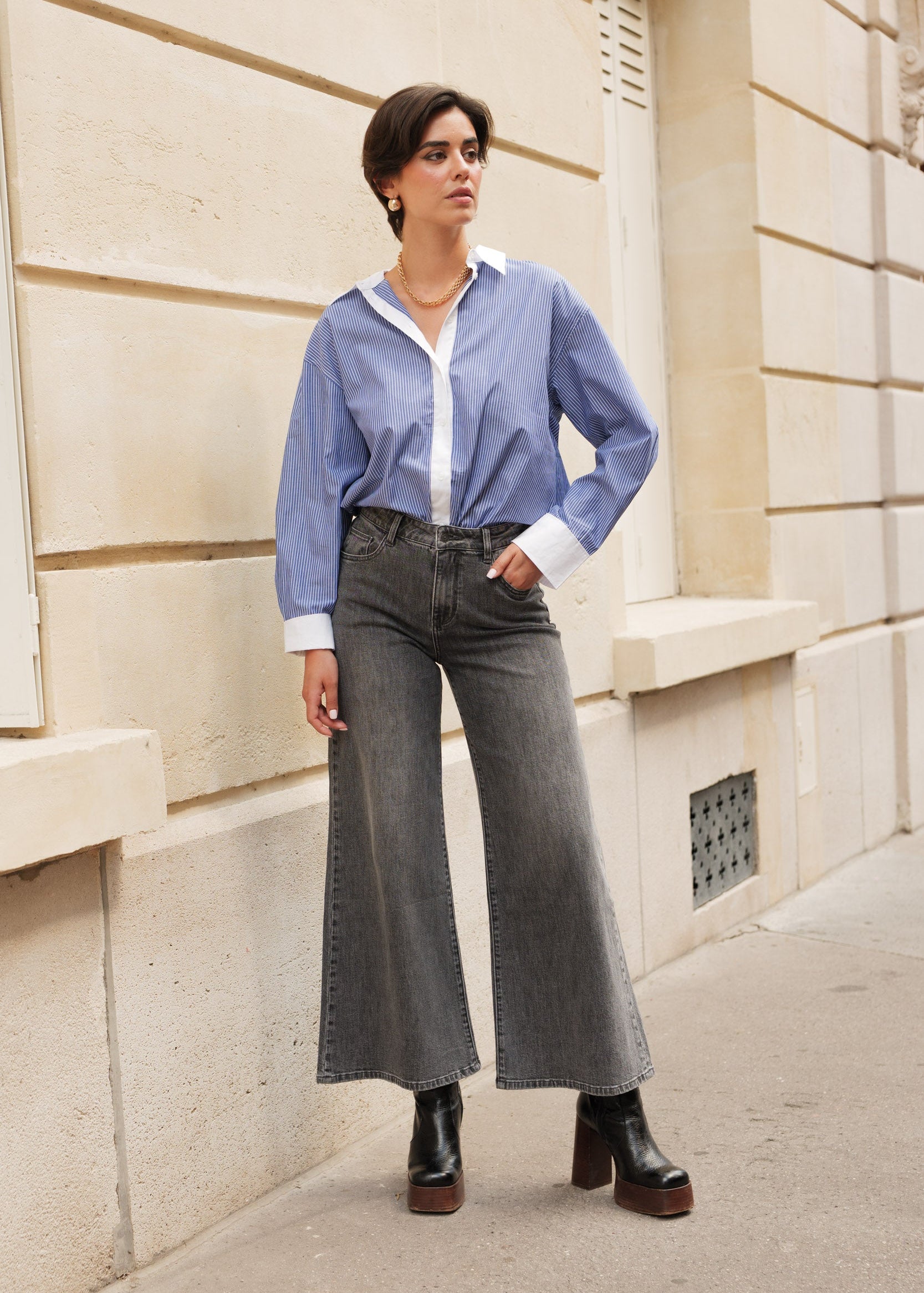 Jean Pietro - denim gris - Oraije Paris