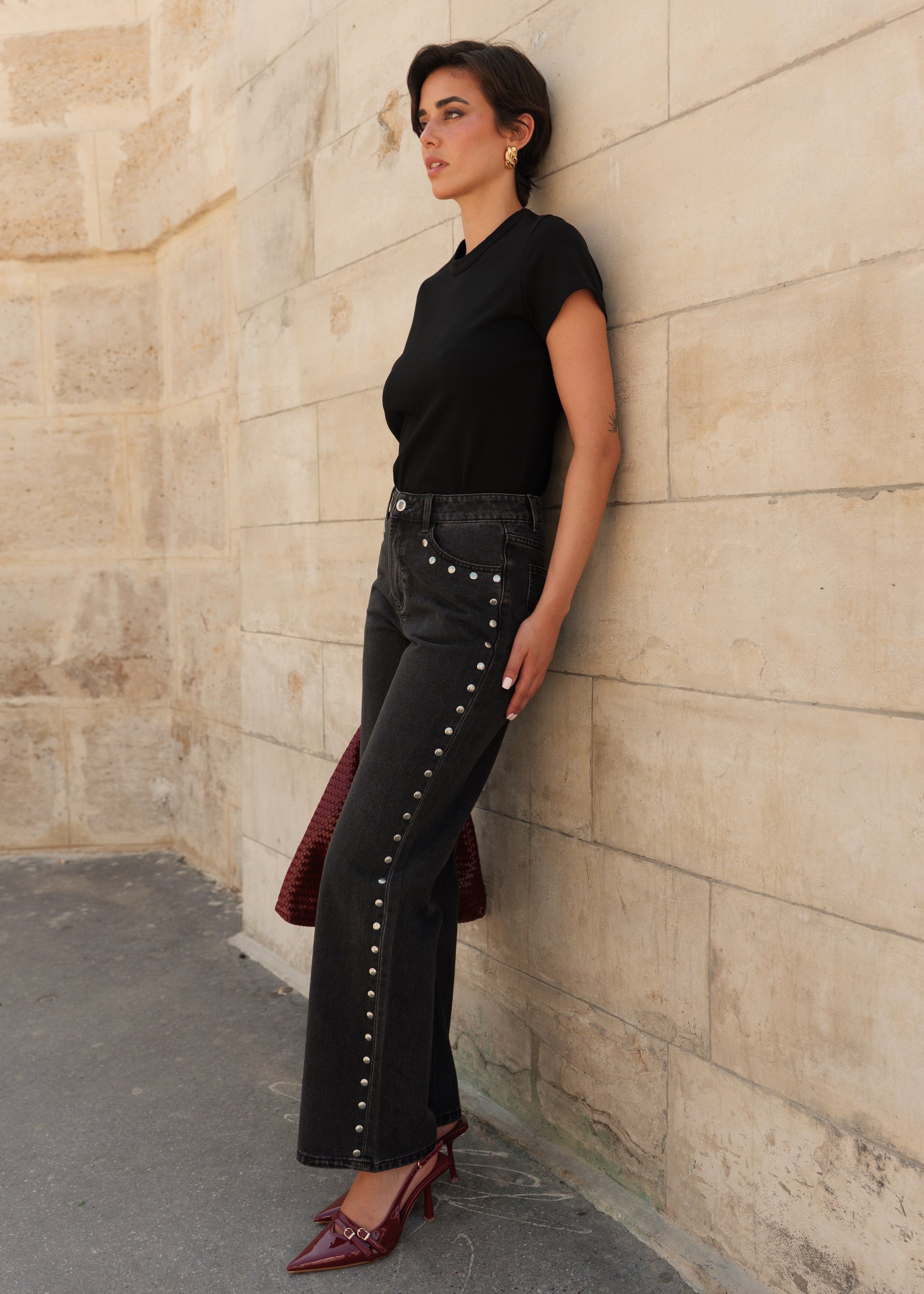 Jean Riley - denim gris - Oraije Paris