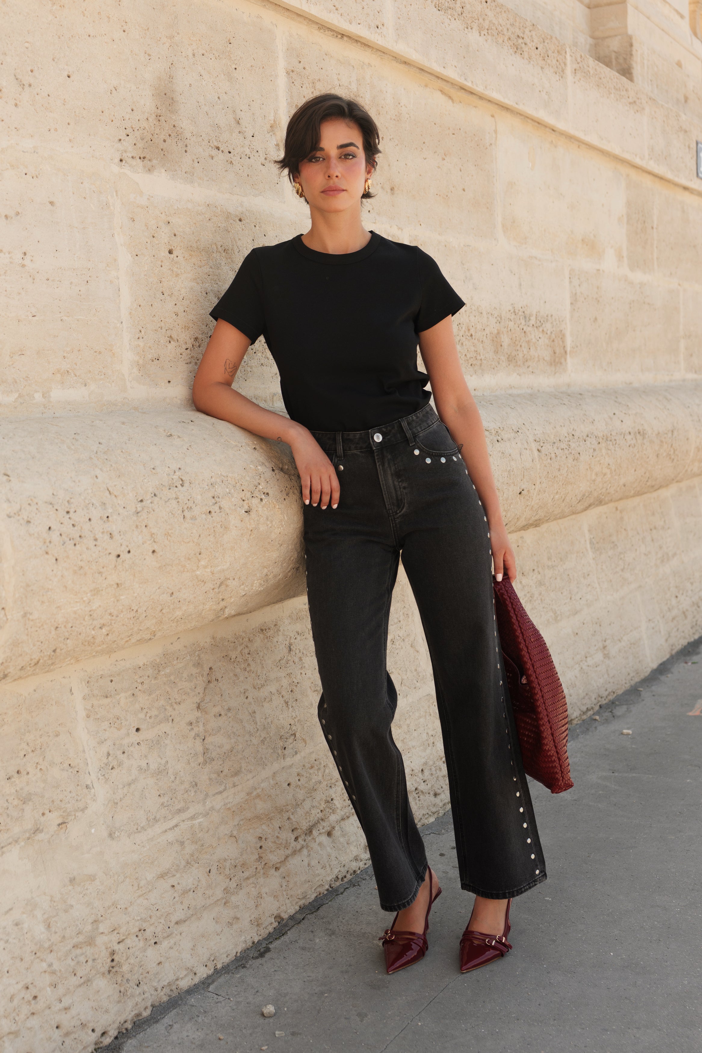 Jean Riley - denim gris - Oraije Paris