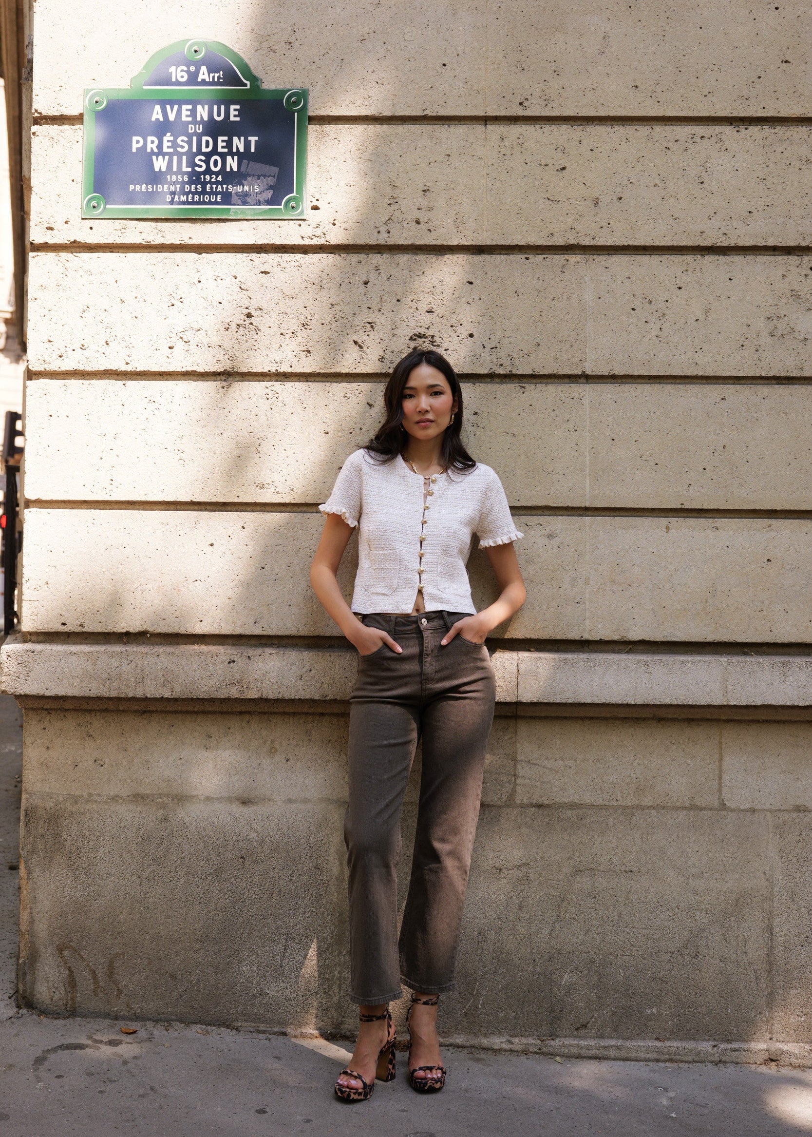 Jean Solange - denim chocolat - Oraije Paris