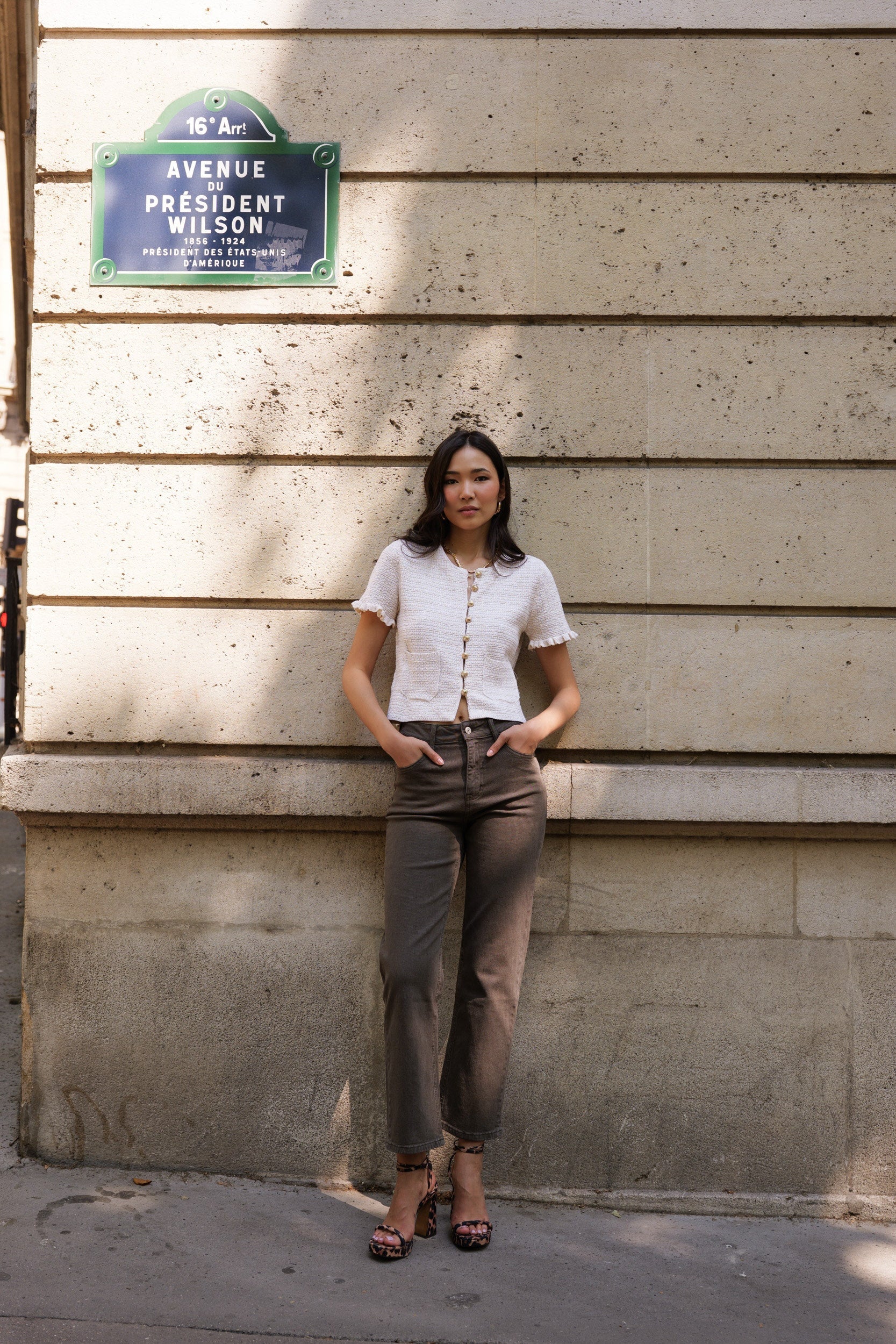 Jean Solange - denim chocolat - Oraije Paris