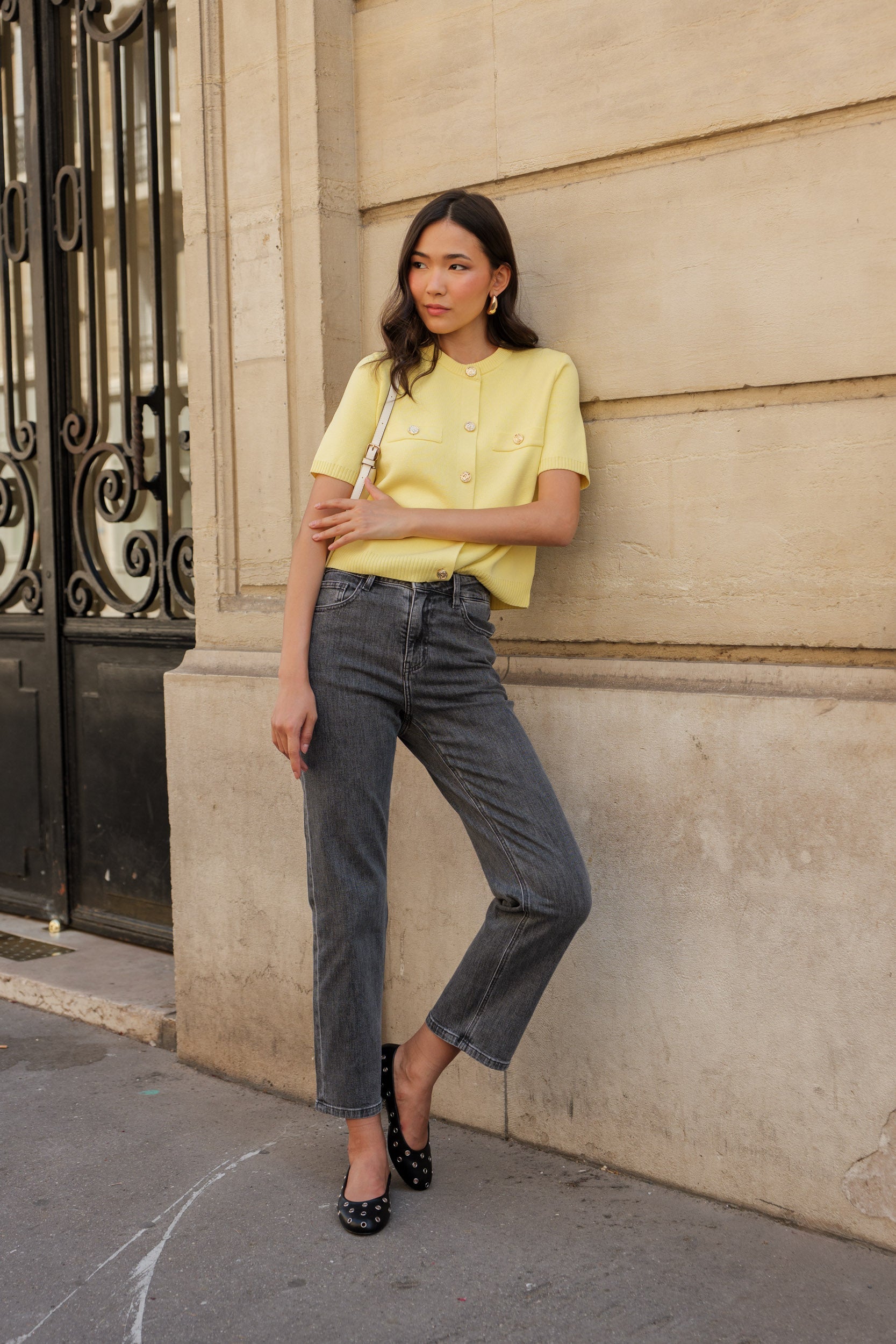 Jean Solange - denim gris - Oraije Paris