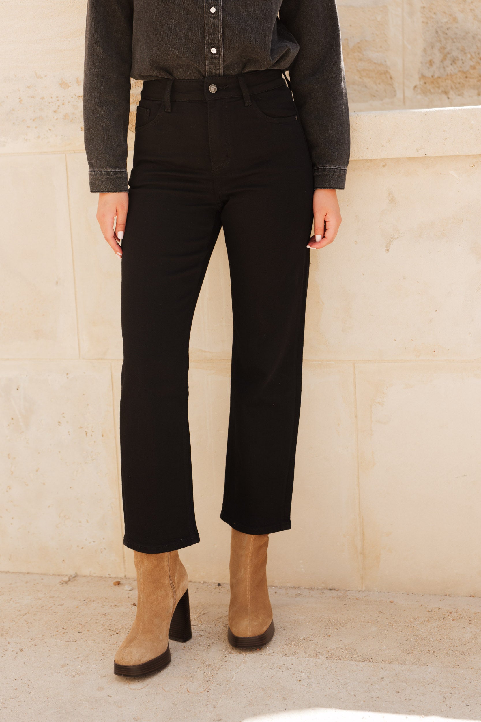 Jean Solange - denim noir - Oraije Paris