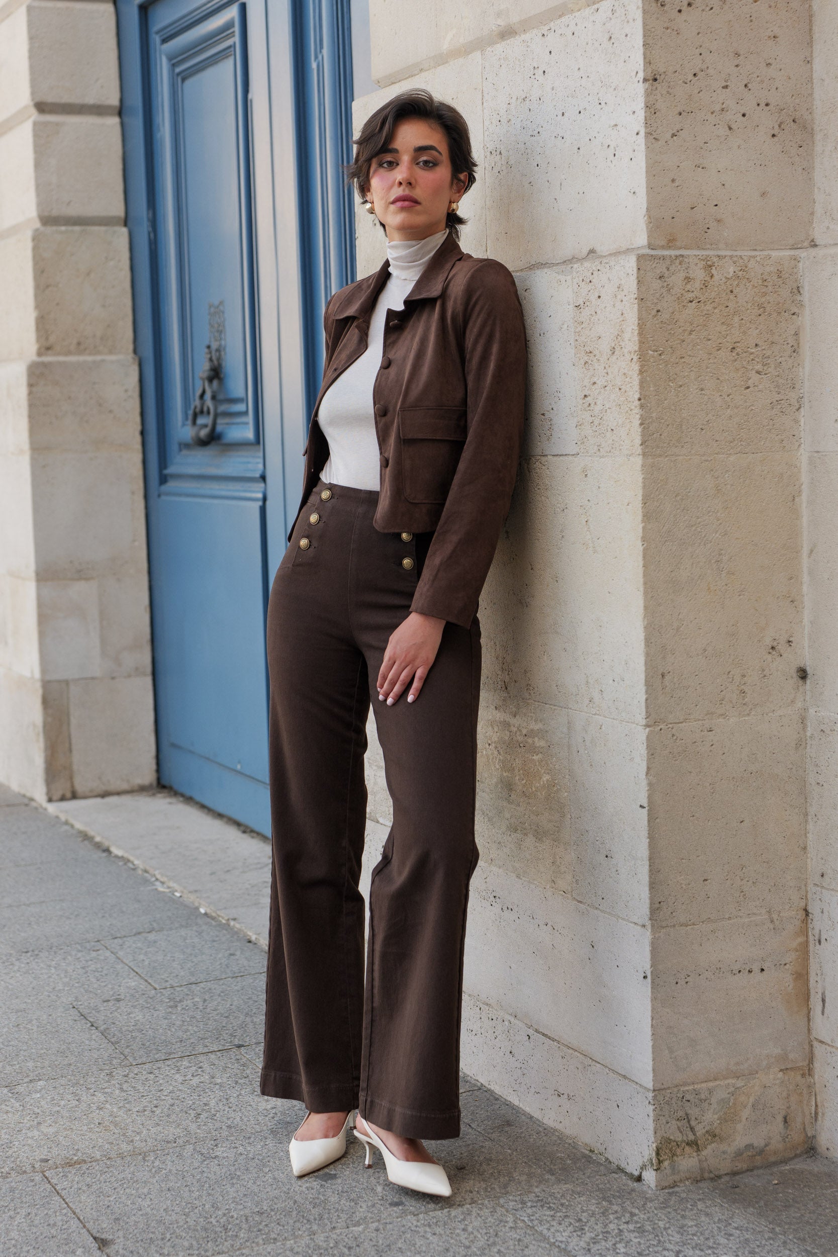 Jean Victo - denim chocolat - Oraije Paris