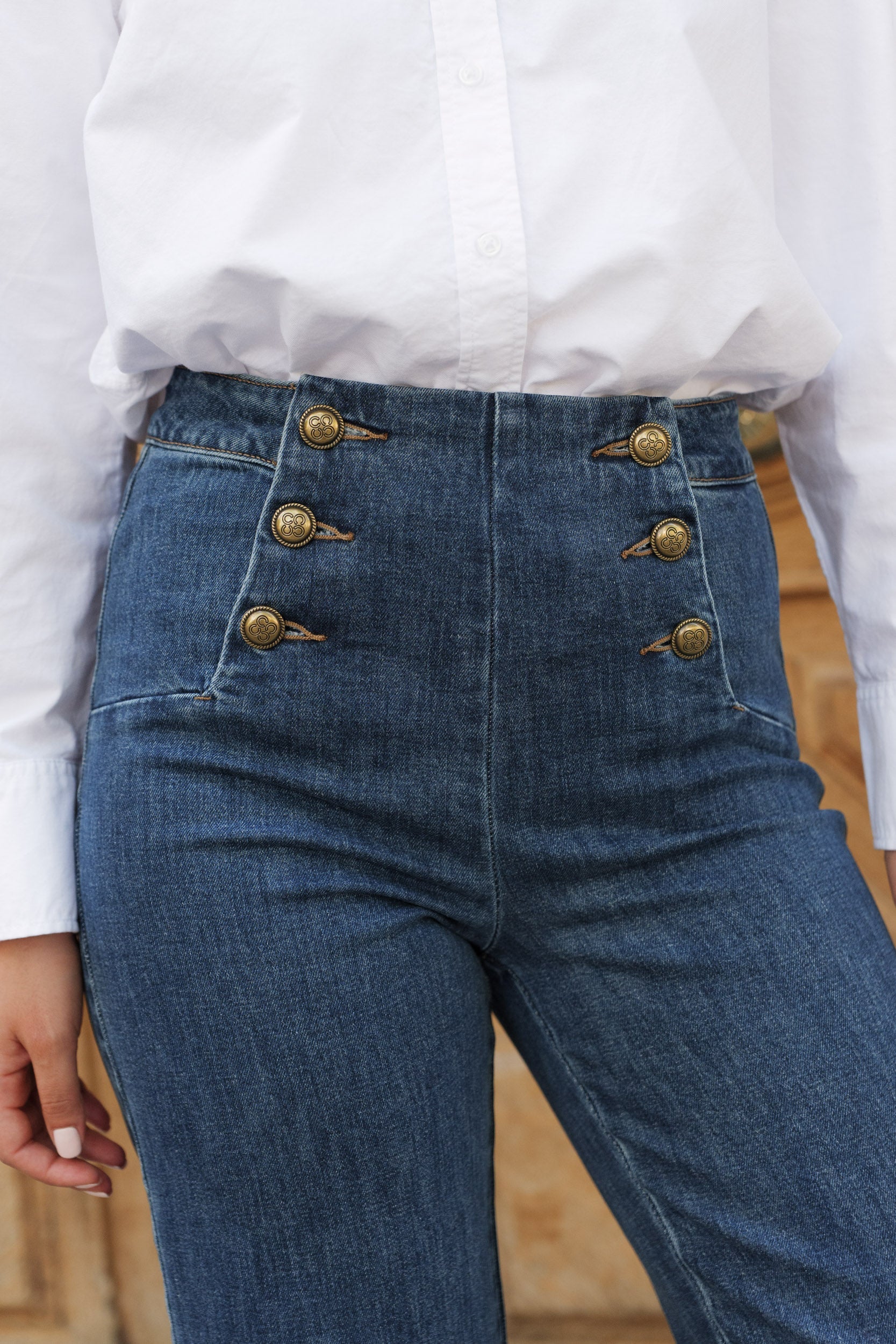 Jean Victorine - denim bleu foncé - Oraije Paris