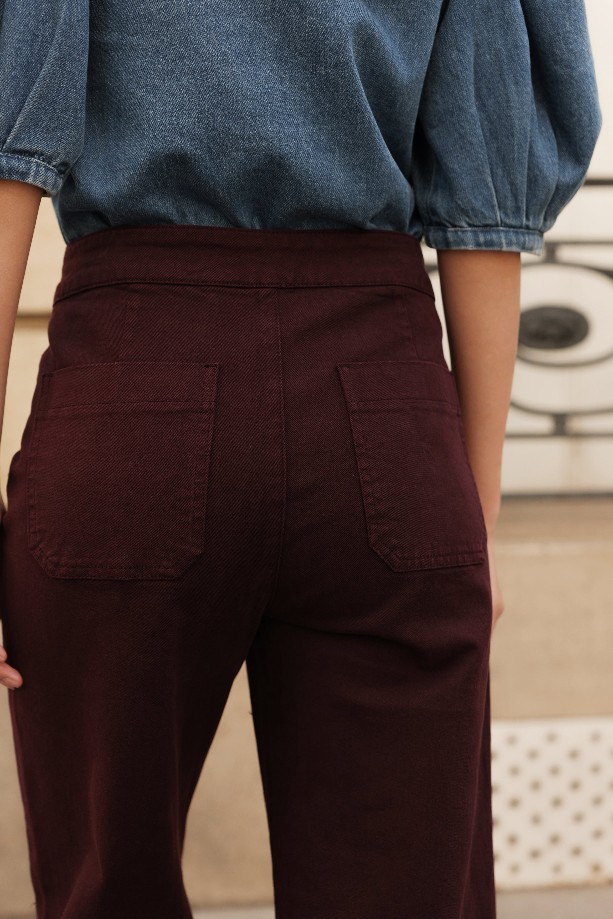 Jean Victorine - denim bordeaux - Oraije Paris