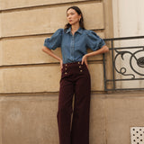 Jean Victorine - denim bordeaux - Oraije Paris
