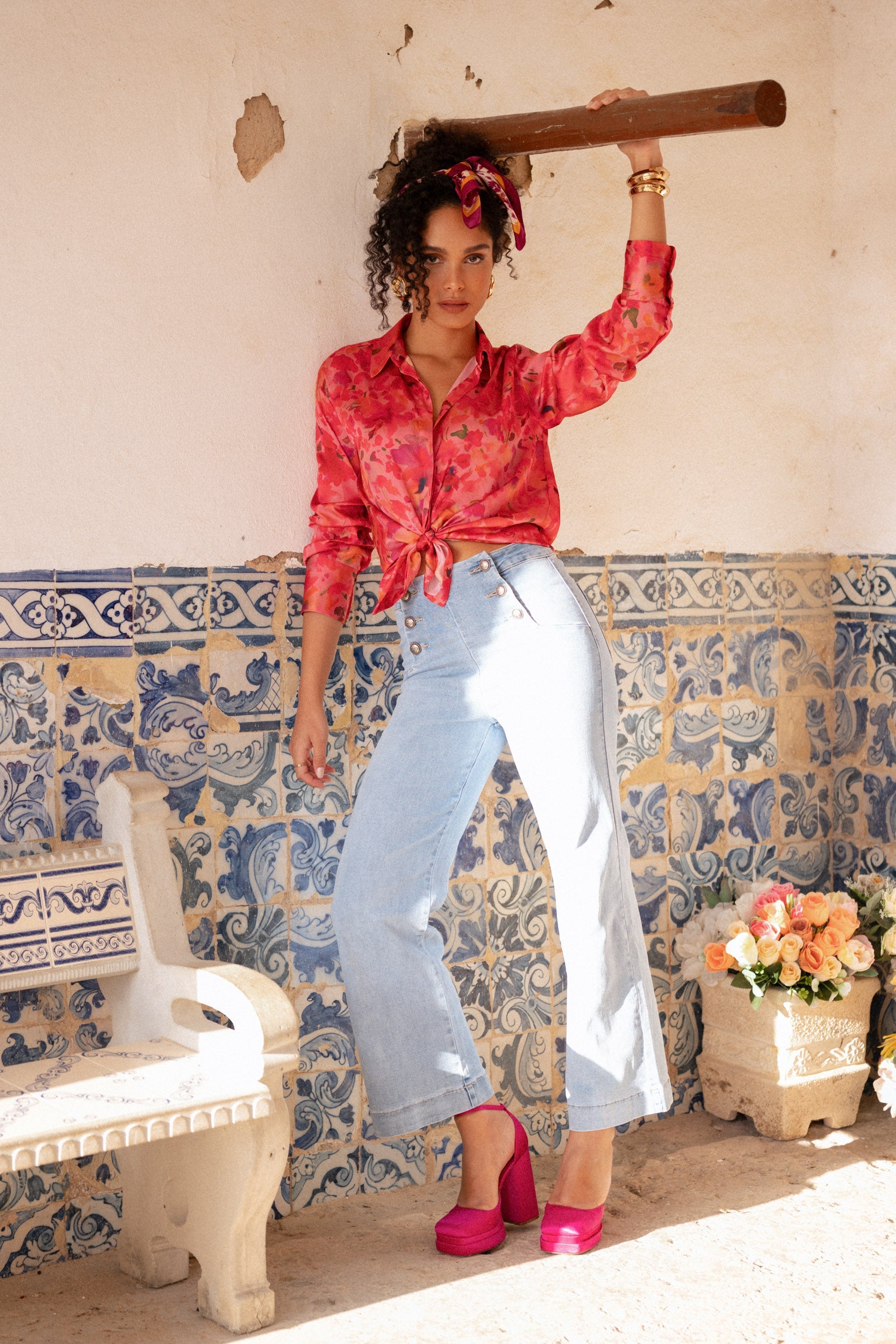 Jean Victorine - denim clair