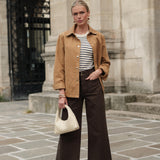 Jean Violette - denim chocolat - Oraije Paris