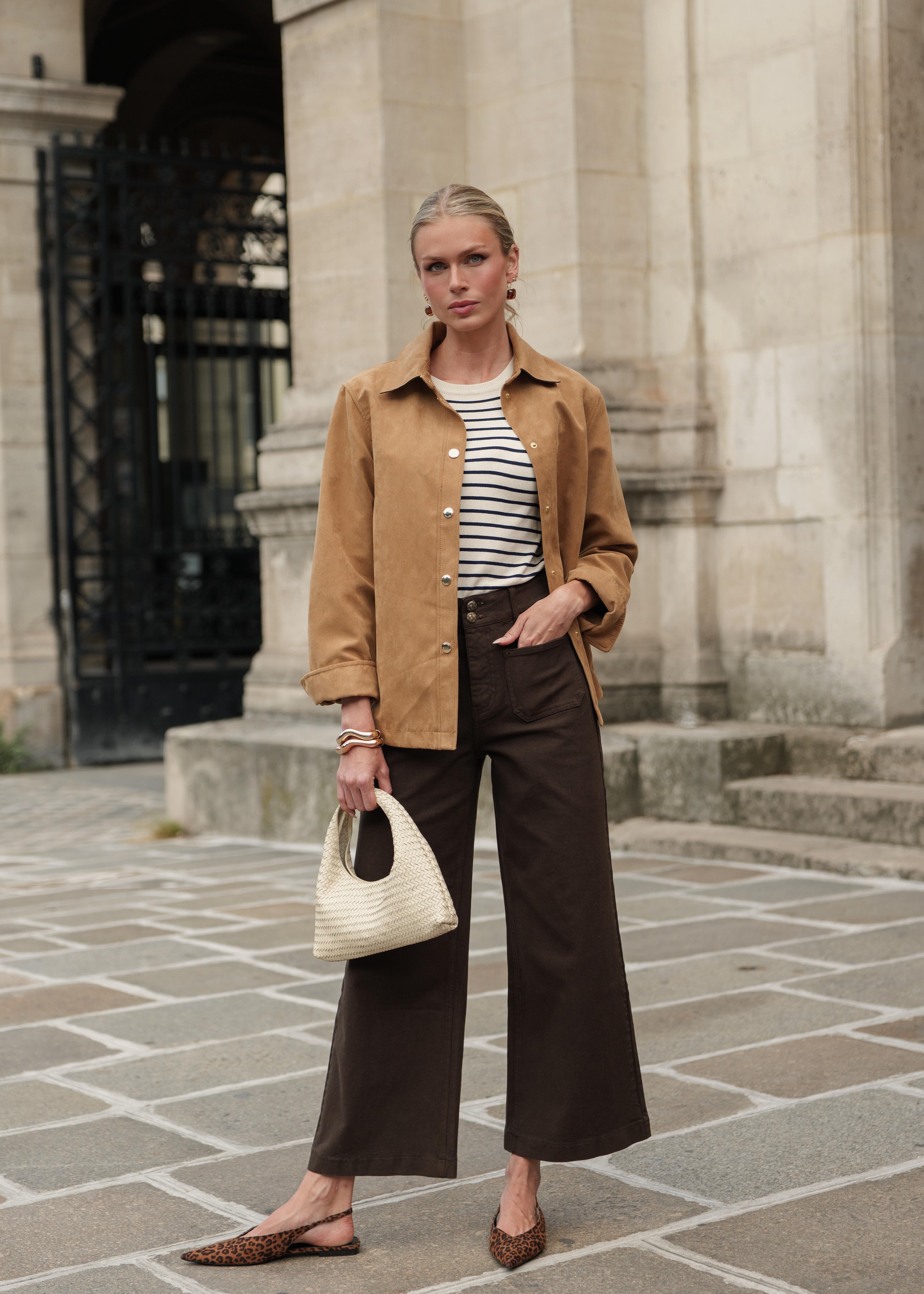 Jean Violette - denim chocolat - Oraije Paris