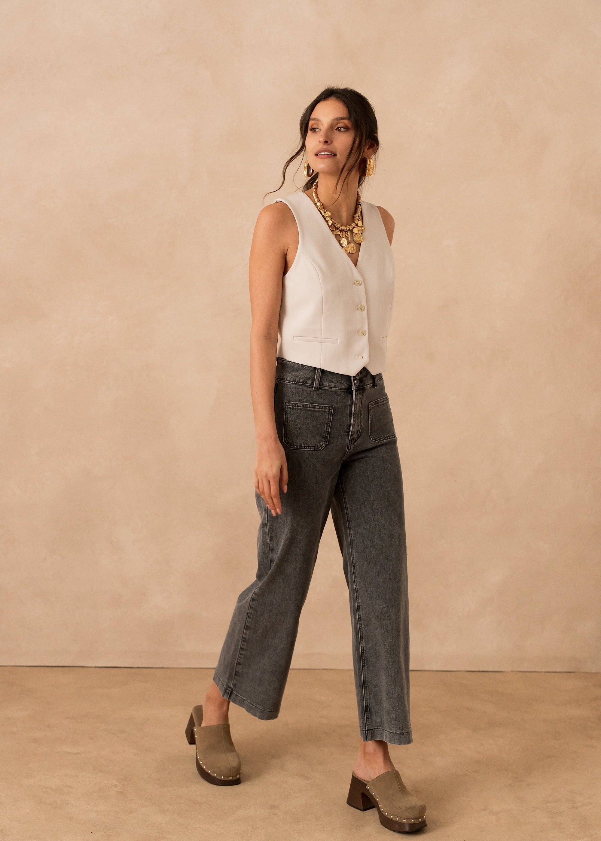 Jean Violette - denim gris