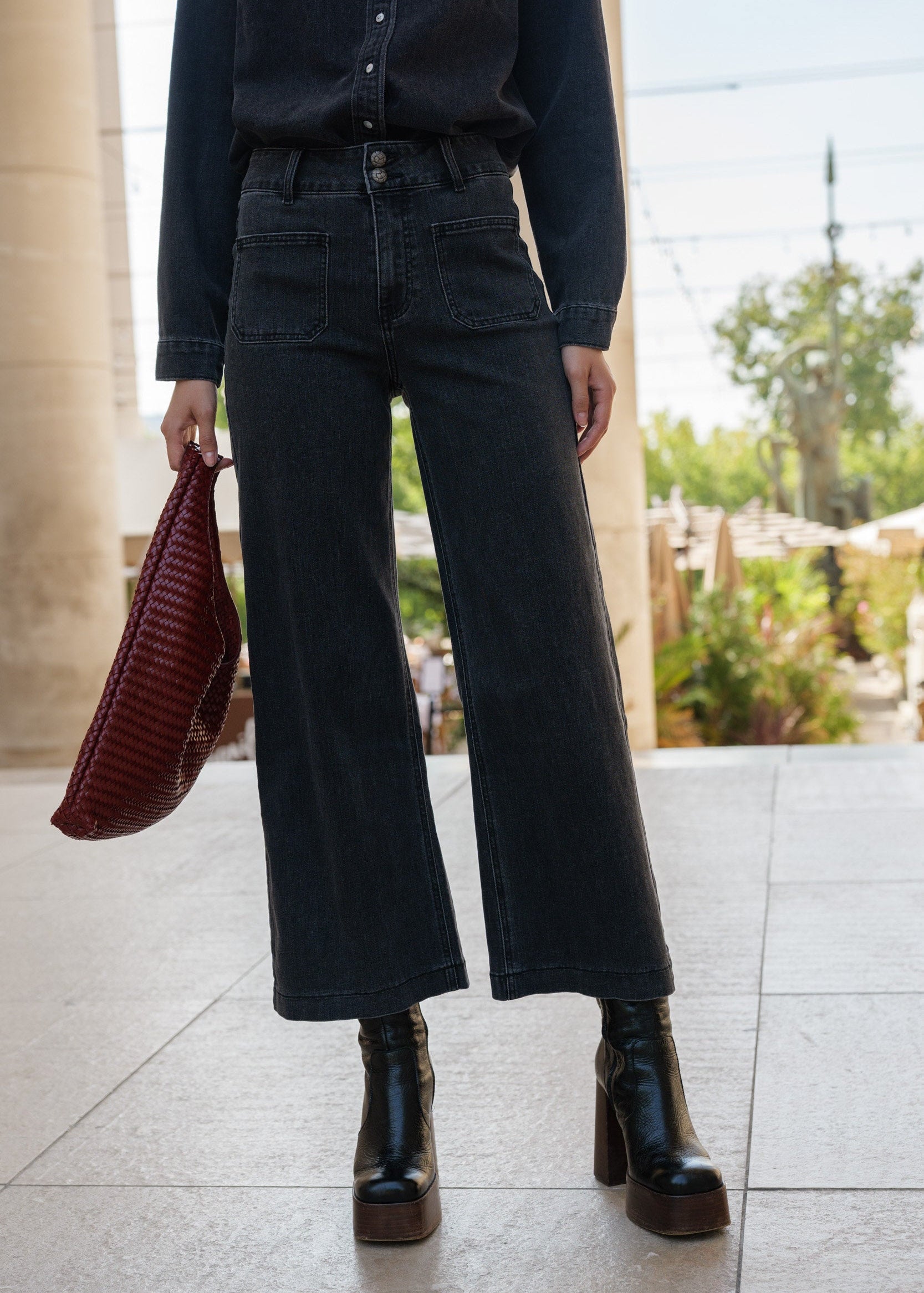 Jean Violette - denim gris foncé