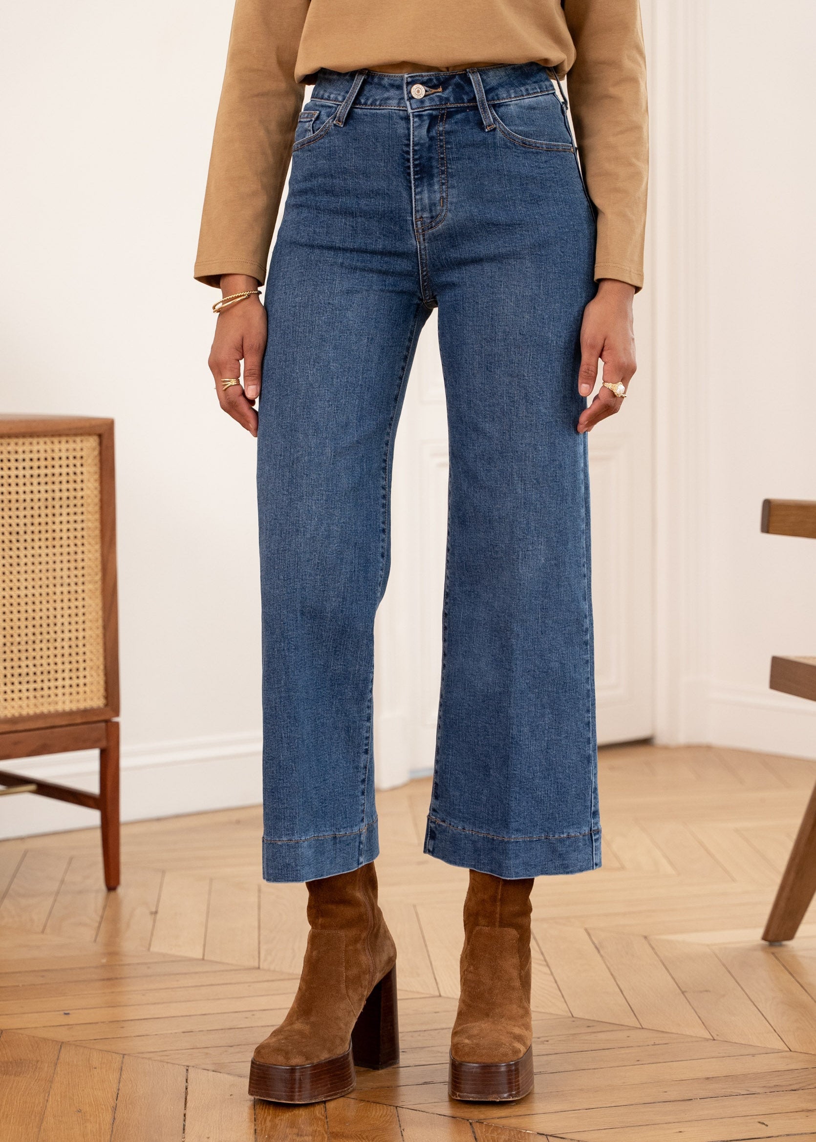 Jean Windy - denim bleu foncé - Oraije Paris