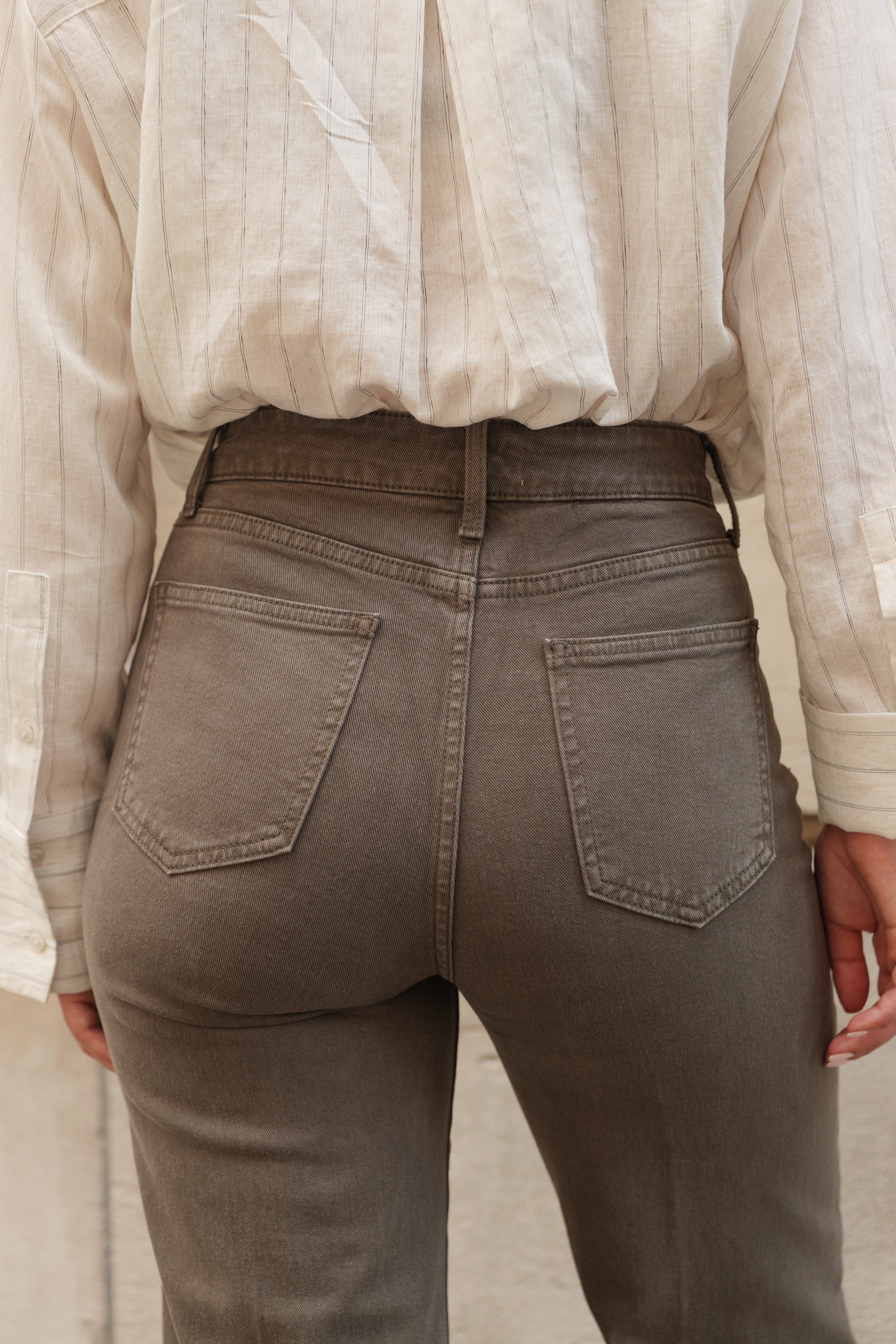 Jean Windy - denim kaki - Oraije Paris