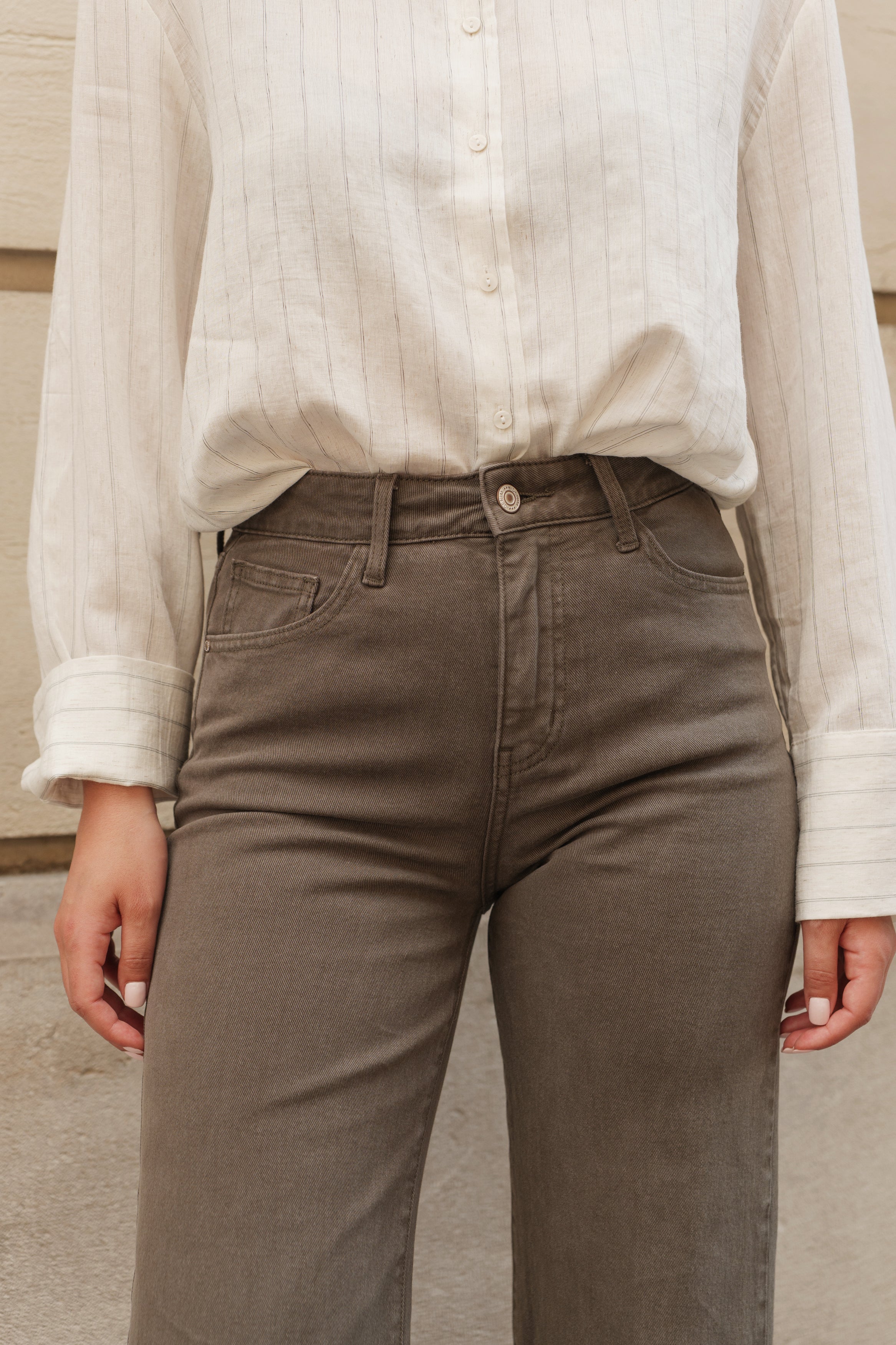 Jean Windy - denim kaki - Oraije Paris